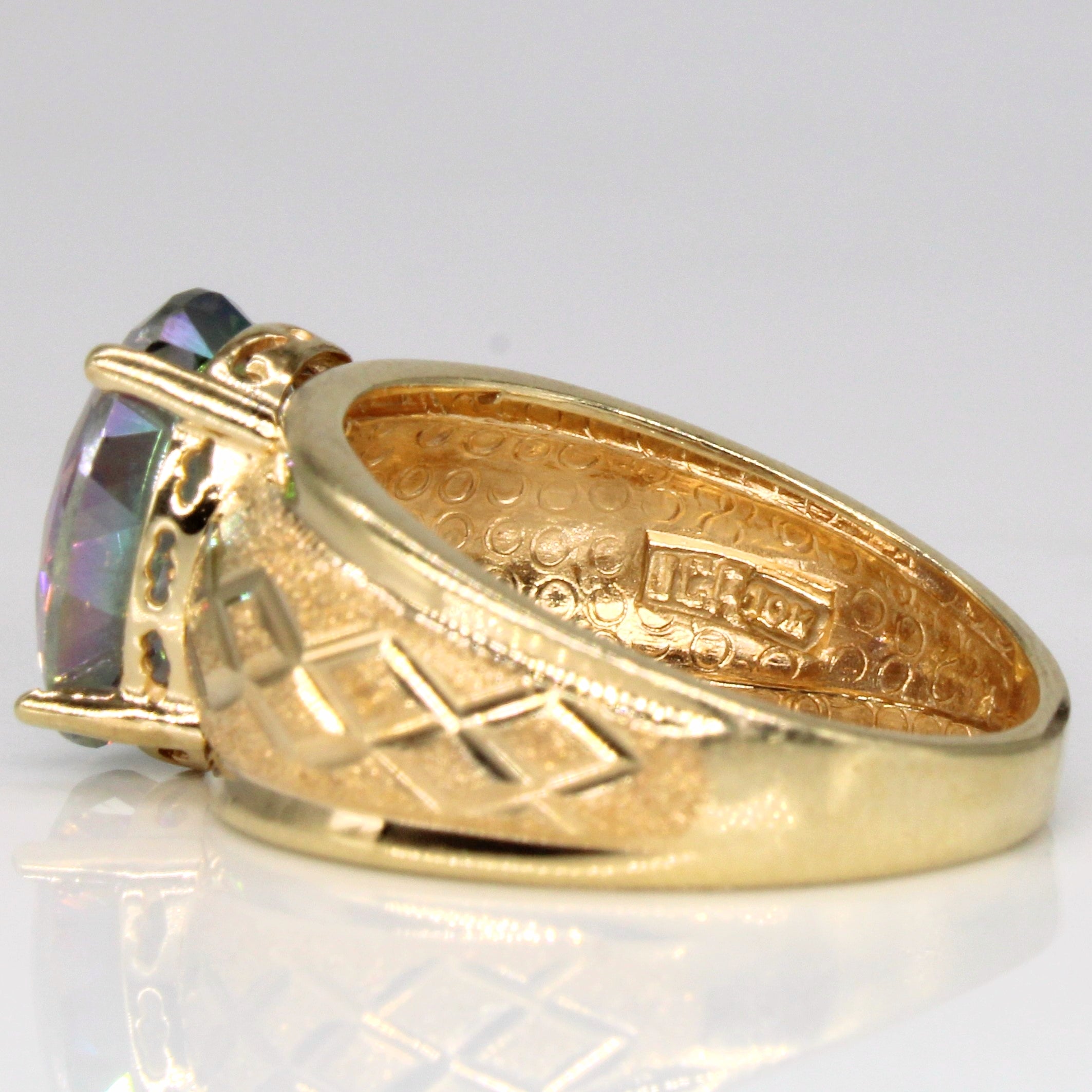 Mystic Topaz Cocktail Ring | 5.00ct | SZ 7.75 |