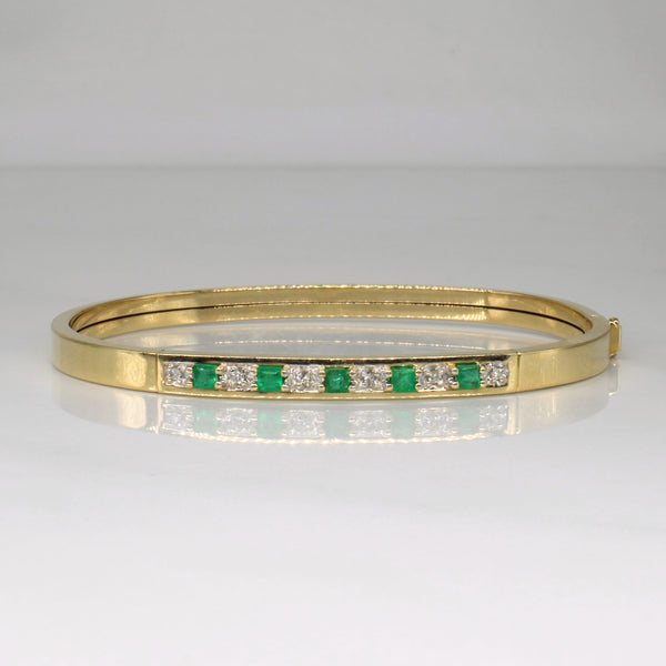 Emerald & Diamond Bracelet | 0.40ctw, 0.06ctw | 7.5