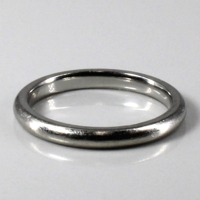 Plain Platinum Wedding Band | SZ 6.5 |
