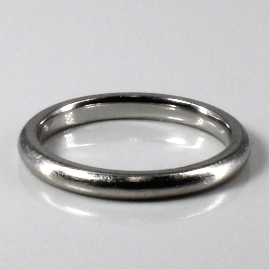 Plain Platinum Wedding Band | SZ 6.5 |