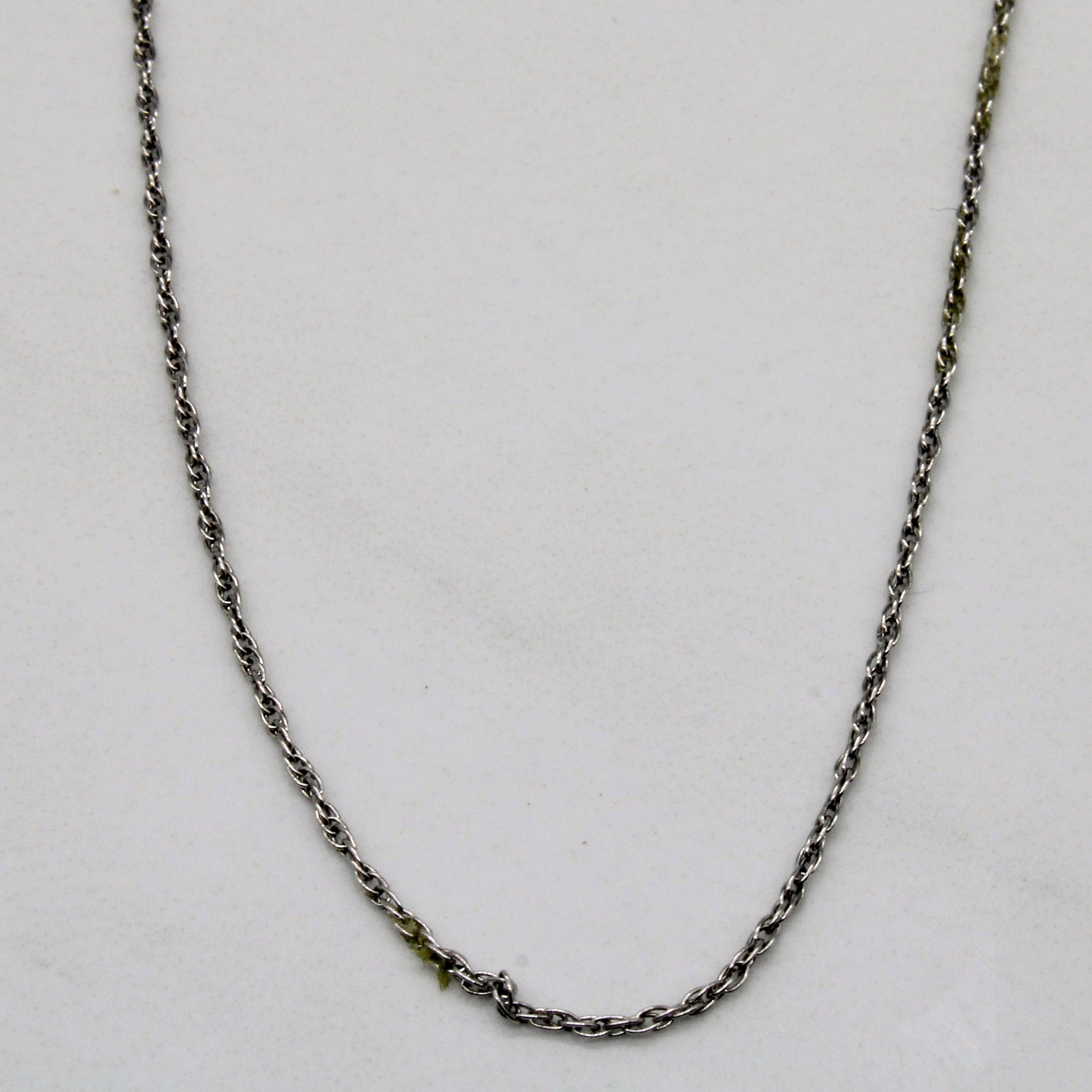 14k White Gold Rope Chain | 20" |