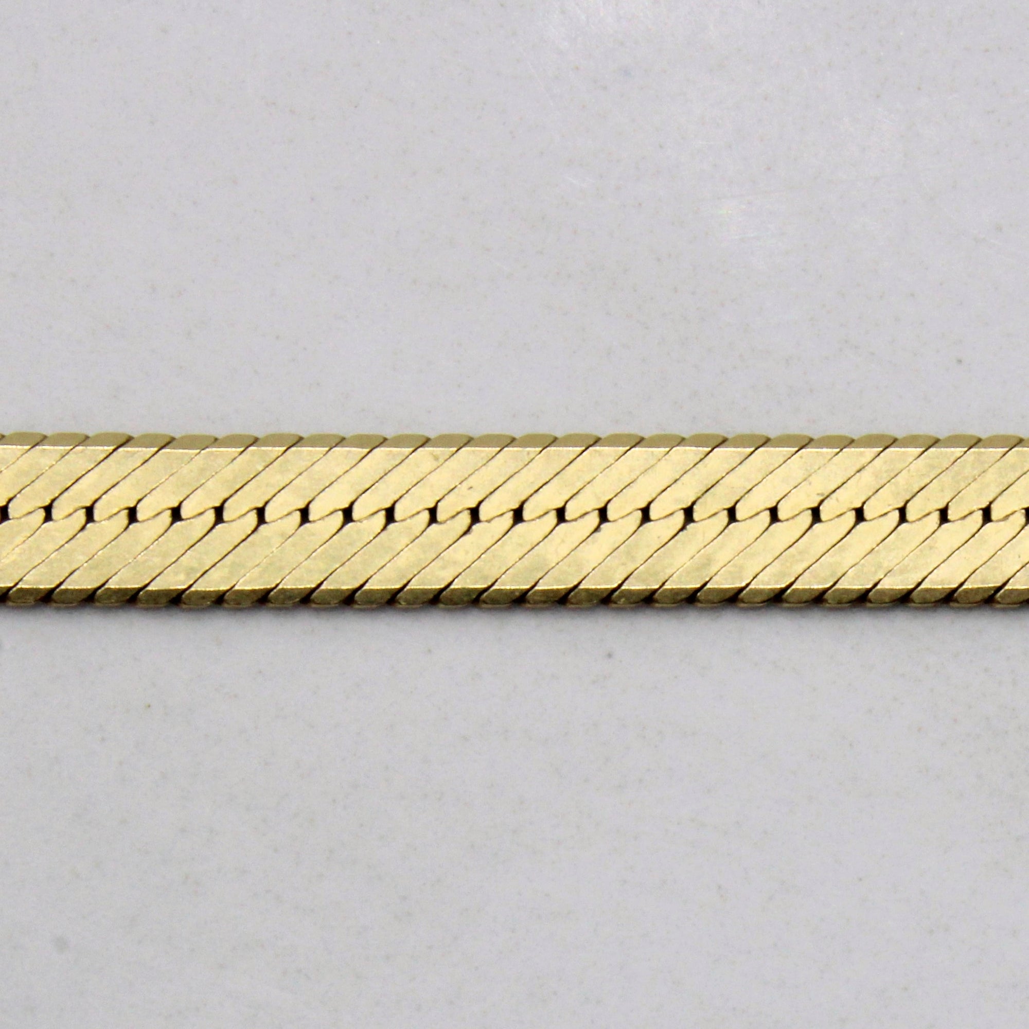 14k Yellow Gold Herringbone Chain | 18