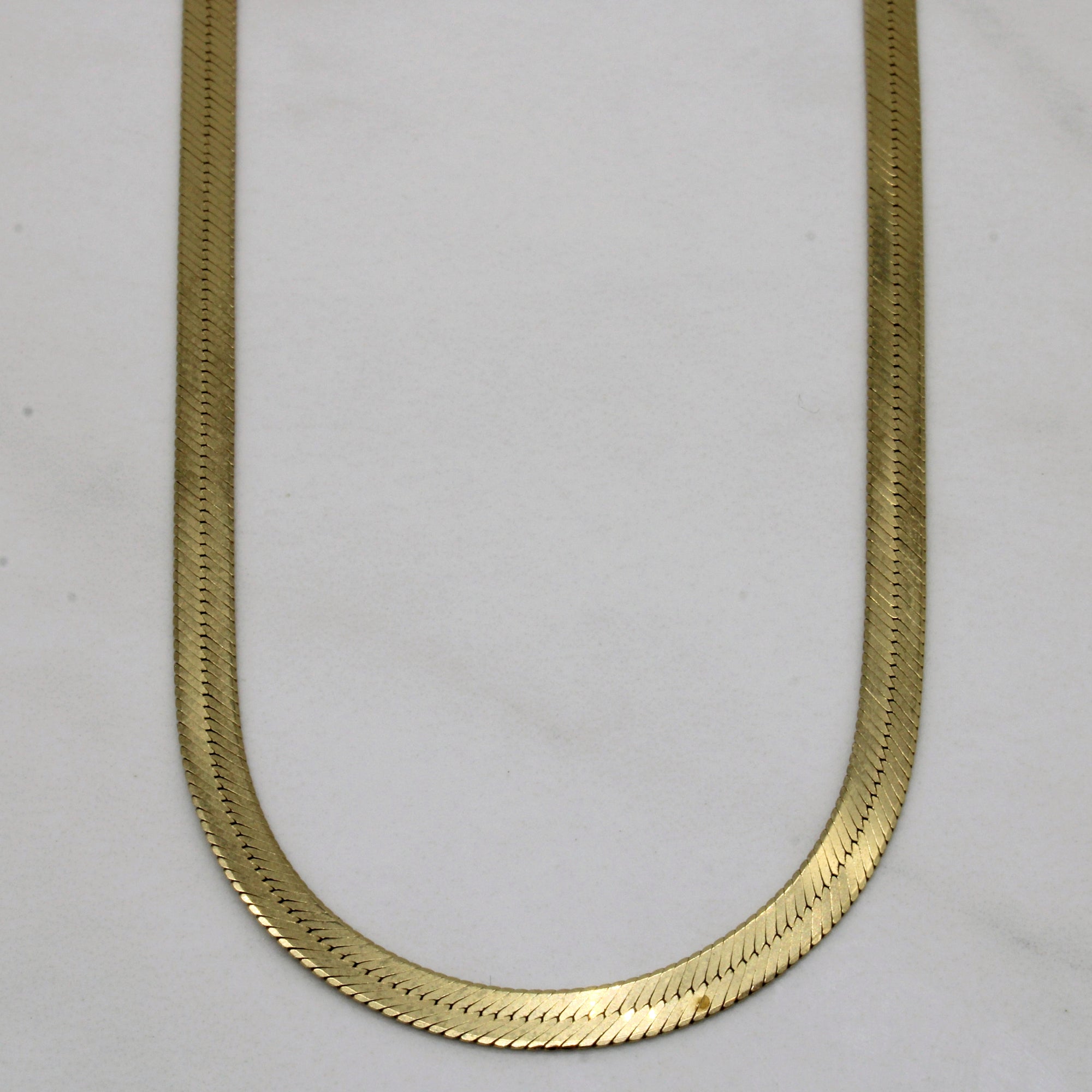 14k Yellow Gold Herringbone Chain | 18