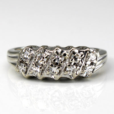 Cluster Diamond White Gold Ring | 0.40ctw | SZ 6 |