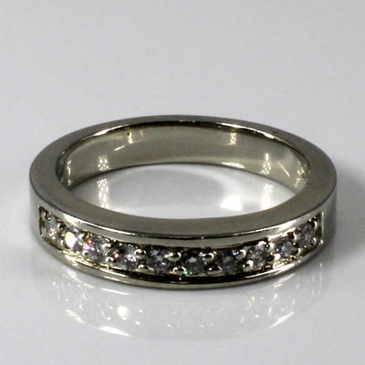 Pave Diamond Solid Band | 0.20ctw | SZ 6.5 |