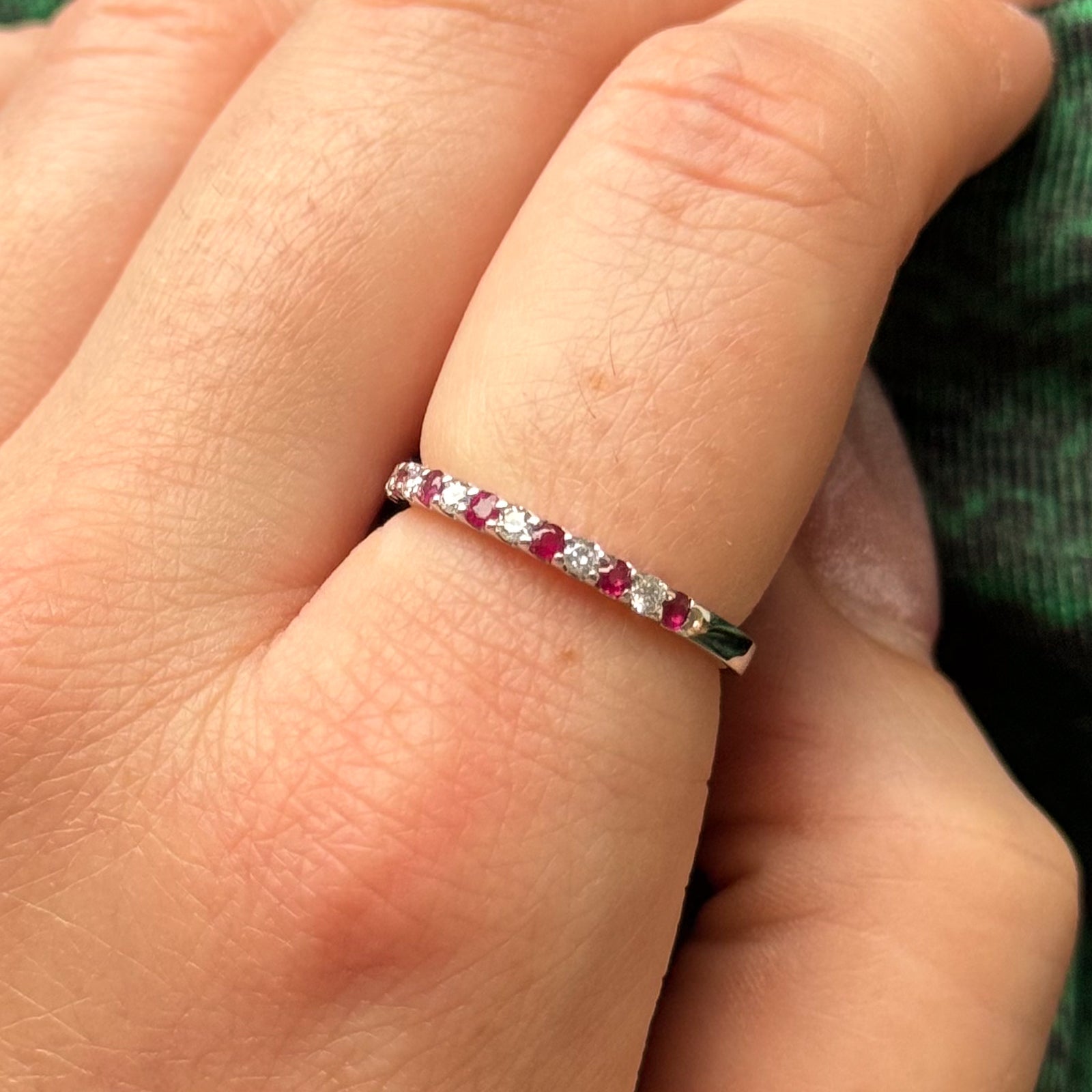 Semi Eternity Ruby & Diamond Band | 0.23ctw, 0.15ctw | SZ 7 |