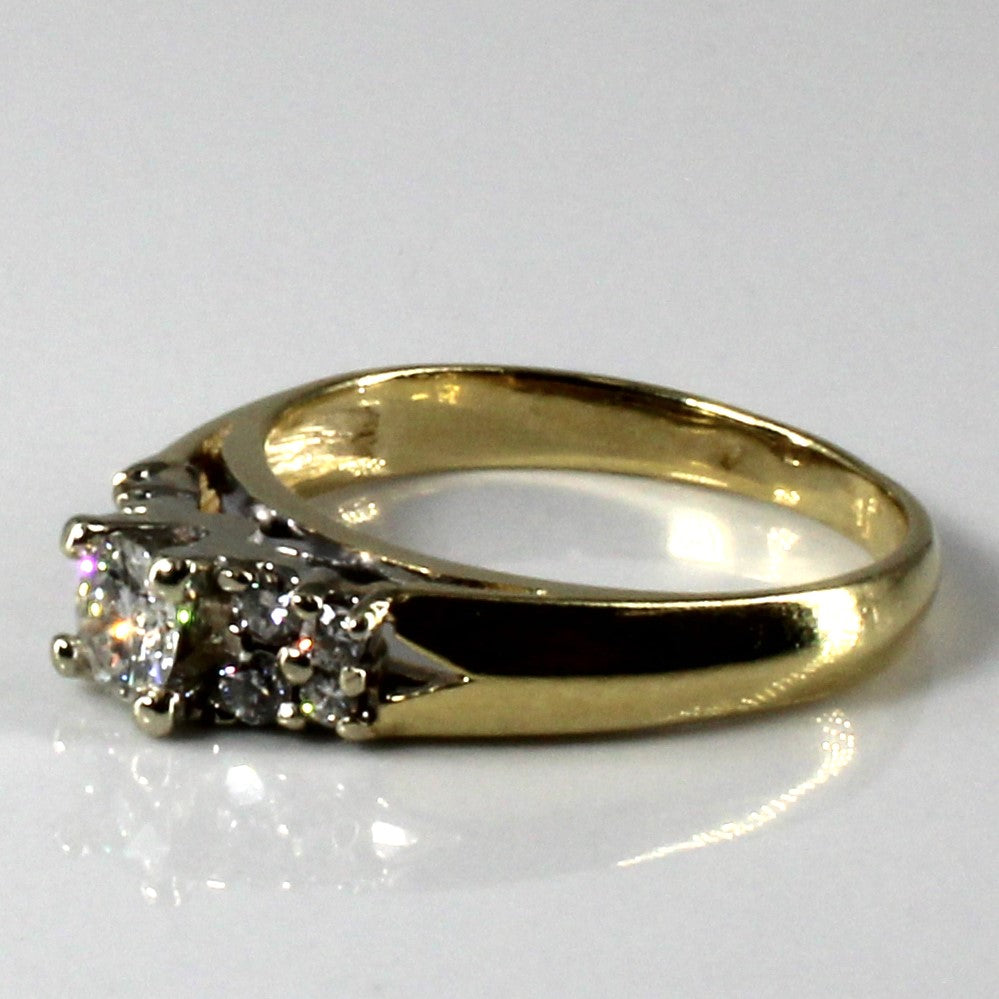Bague de fiançailles sertie de diamants en grappe | 0,41 ct | Taille 5,5 | 