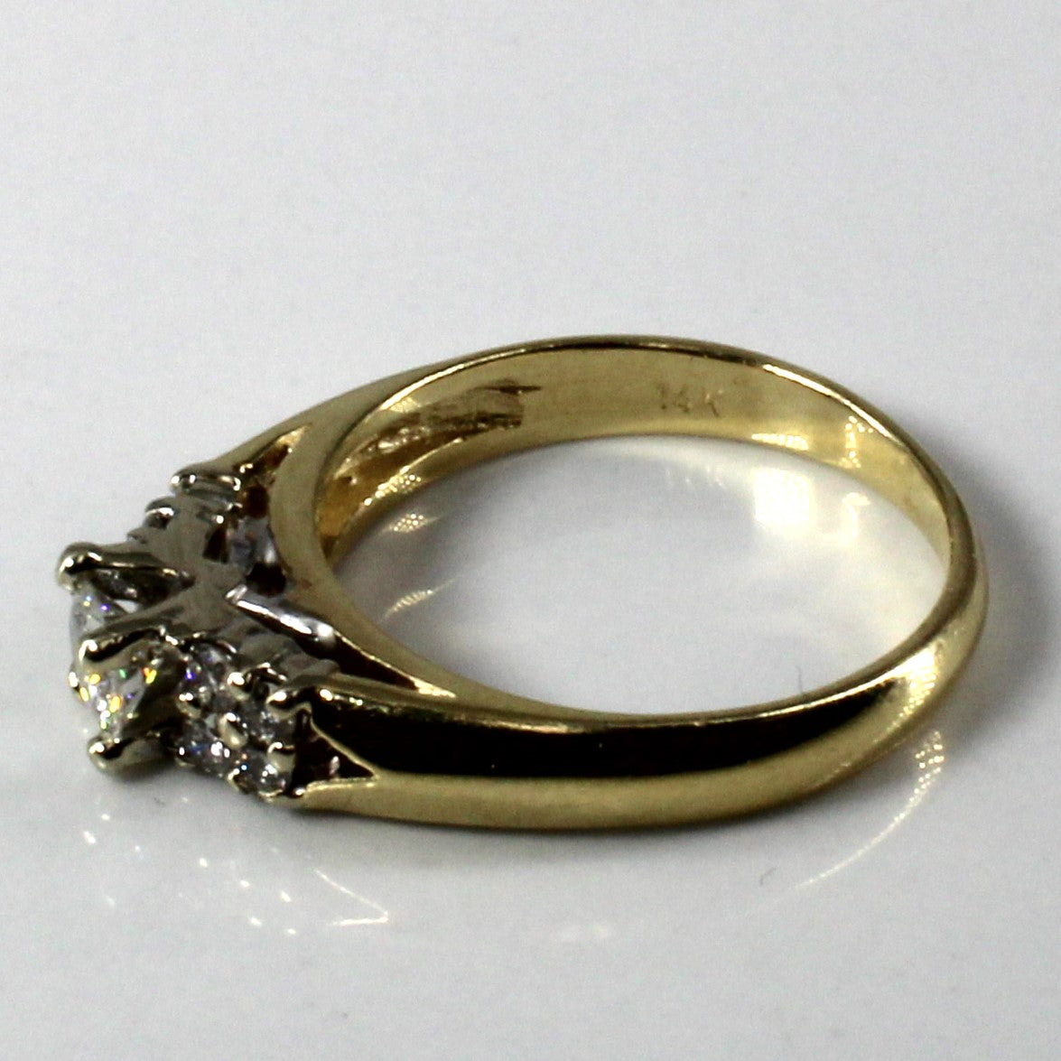 Bague de fiançailles sertie de diamants en grappe | 0,41 ct | Taille 5,5 | 