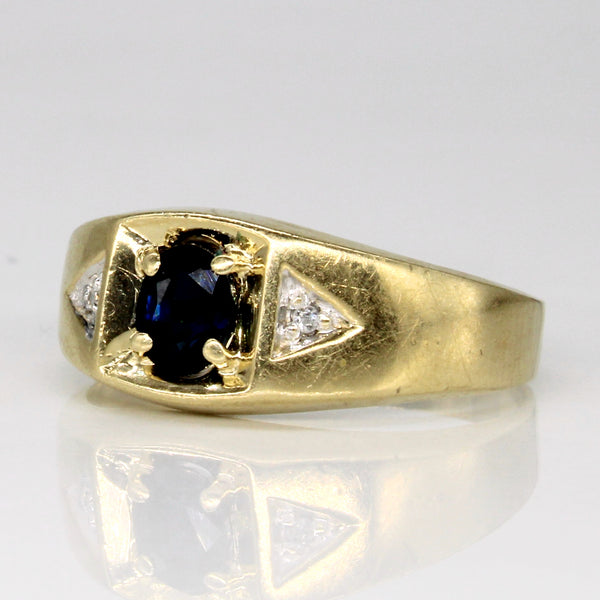 Sapphire & Diamond Three Stone Ring | 0.70ct, 0.01ctw | SZ 9.75 |