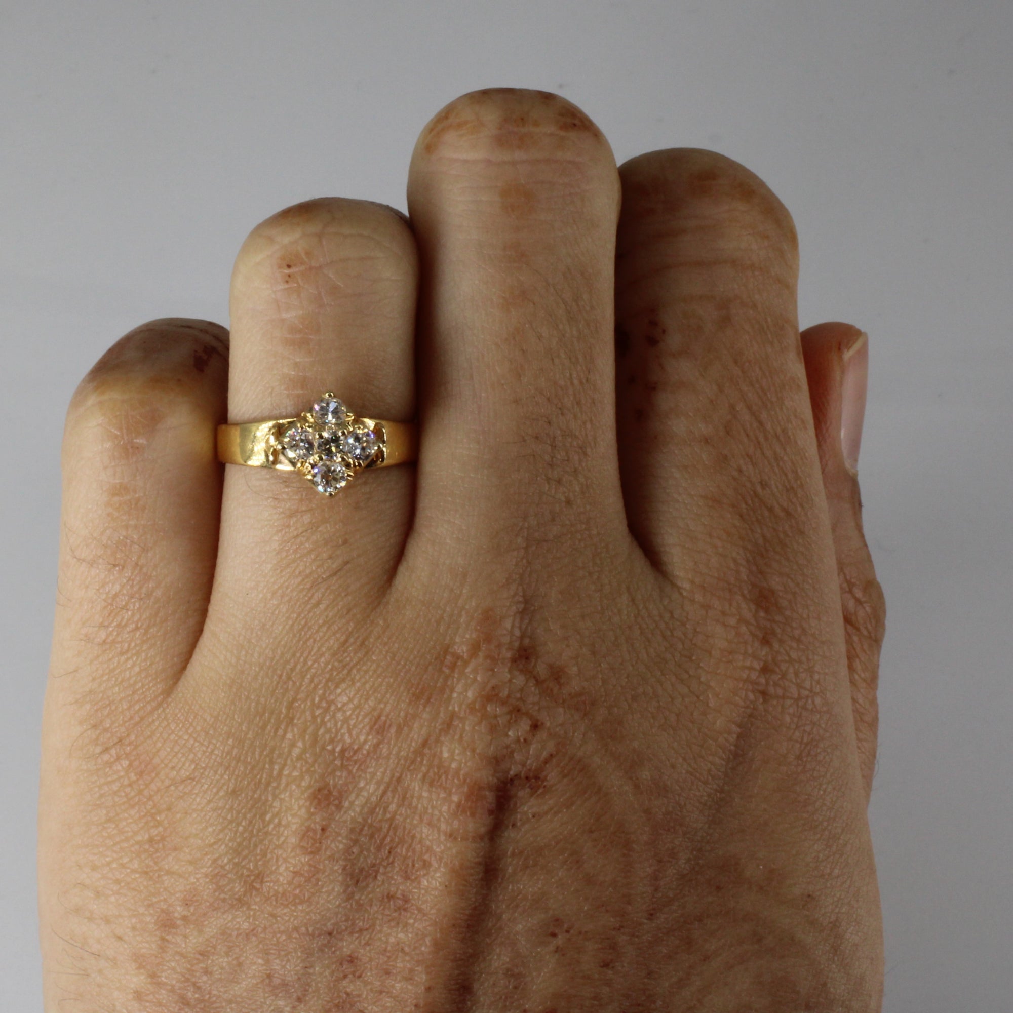 Vintage Old Mine Cut Diamond Ring | 0.42ctw | SZ 5.75 |