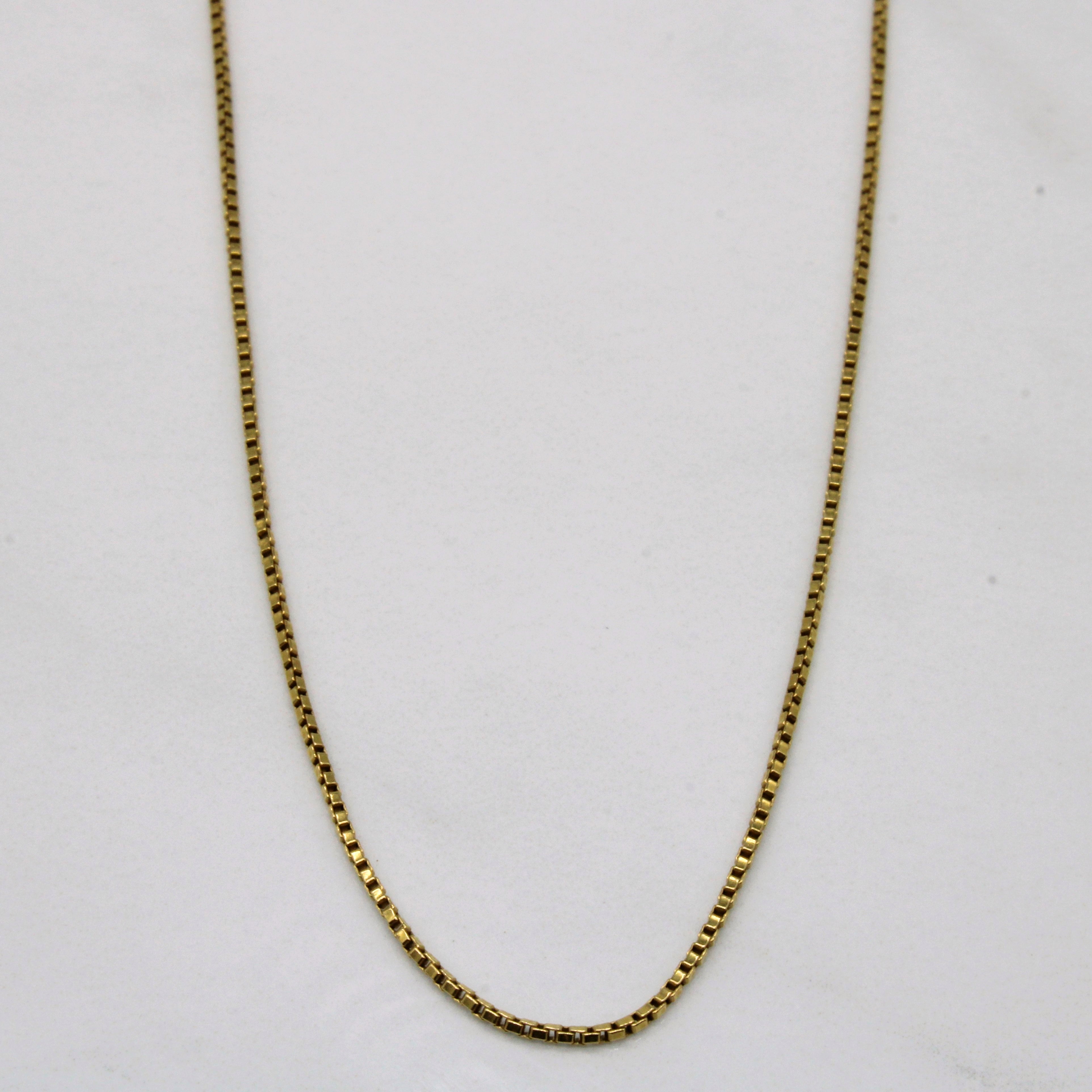 18k Yellow Gold Box Link Chain | 18" |