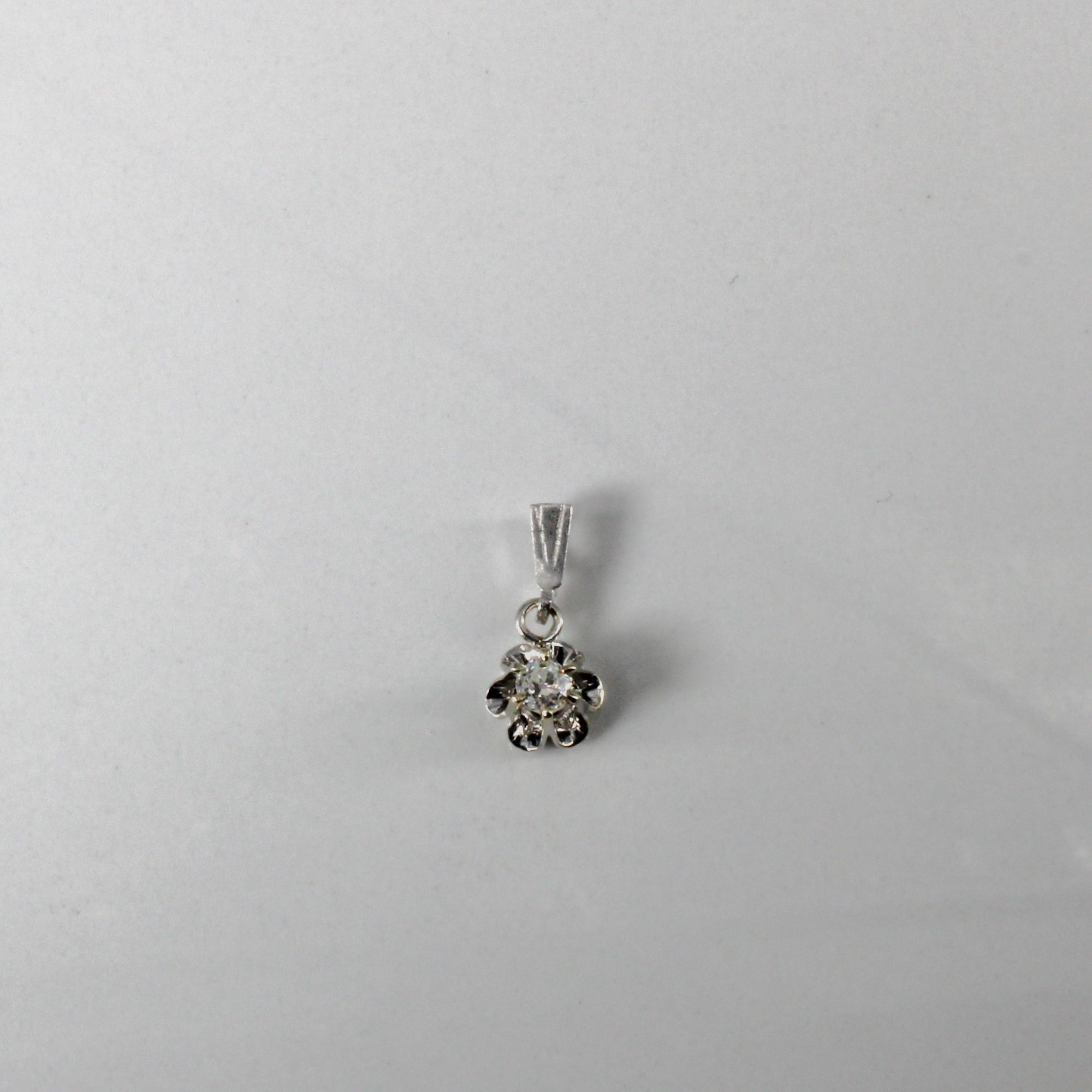 Claw Set Solitaire Diamond Pendant | 0.12ct |