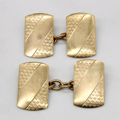 9k Yellow Gold Cufflinks