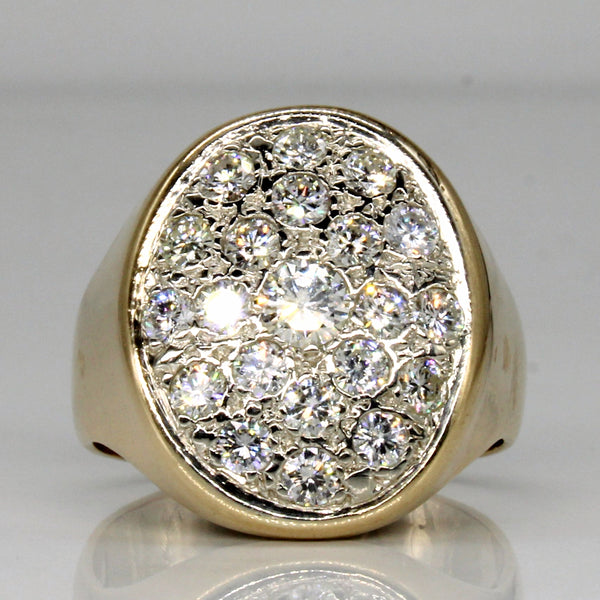 Pave Diamond Ring | 1.26ctw | SZ 10 |