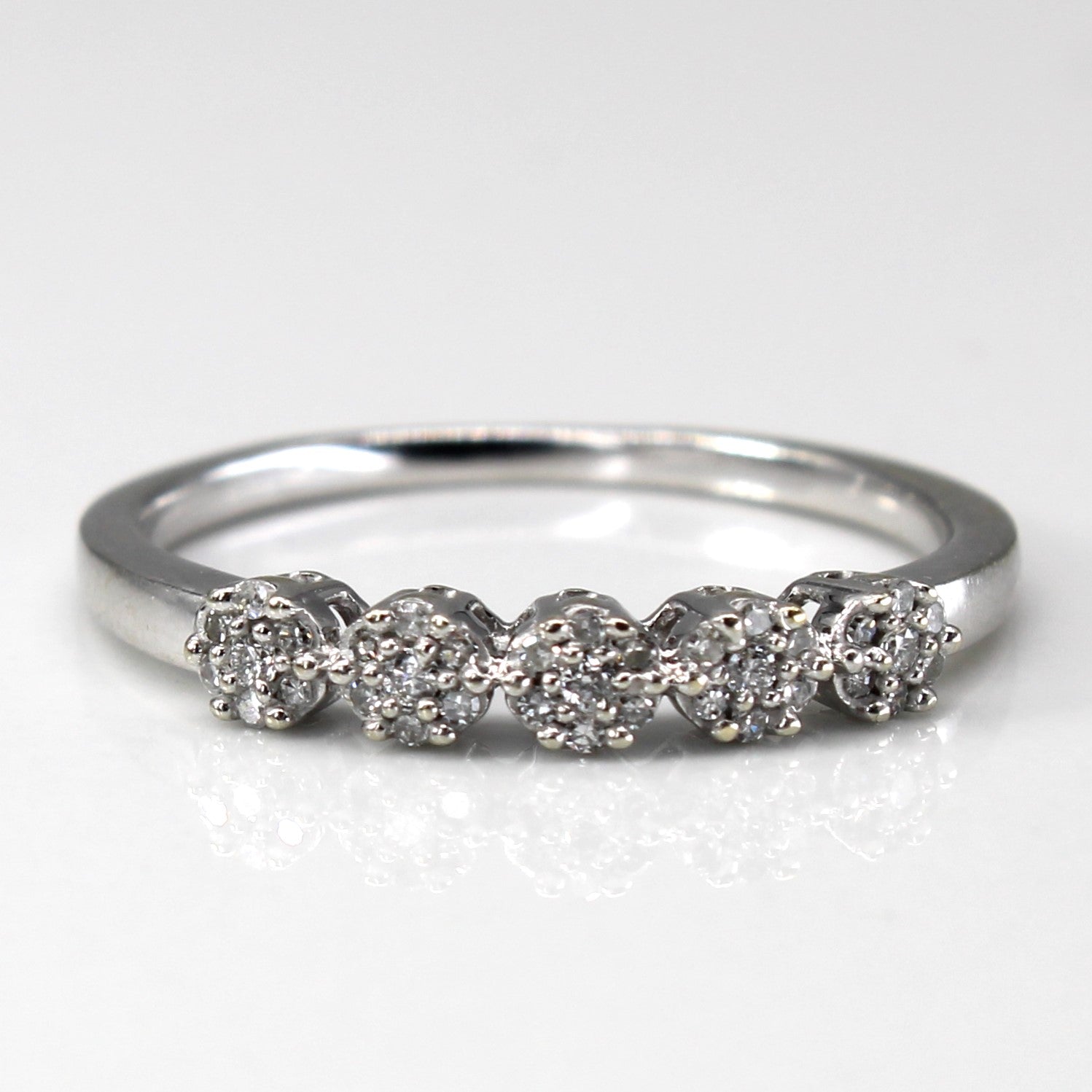 Cluster Diamond White Gold Ring | 0.15ctw | SZ 6.75 |