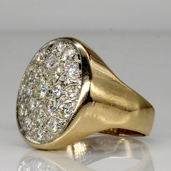Pave Diamond Ring | 1.26ctw | SZ 10 |