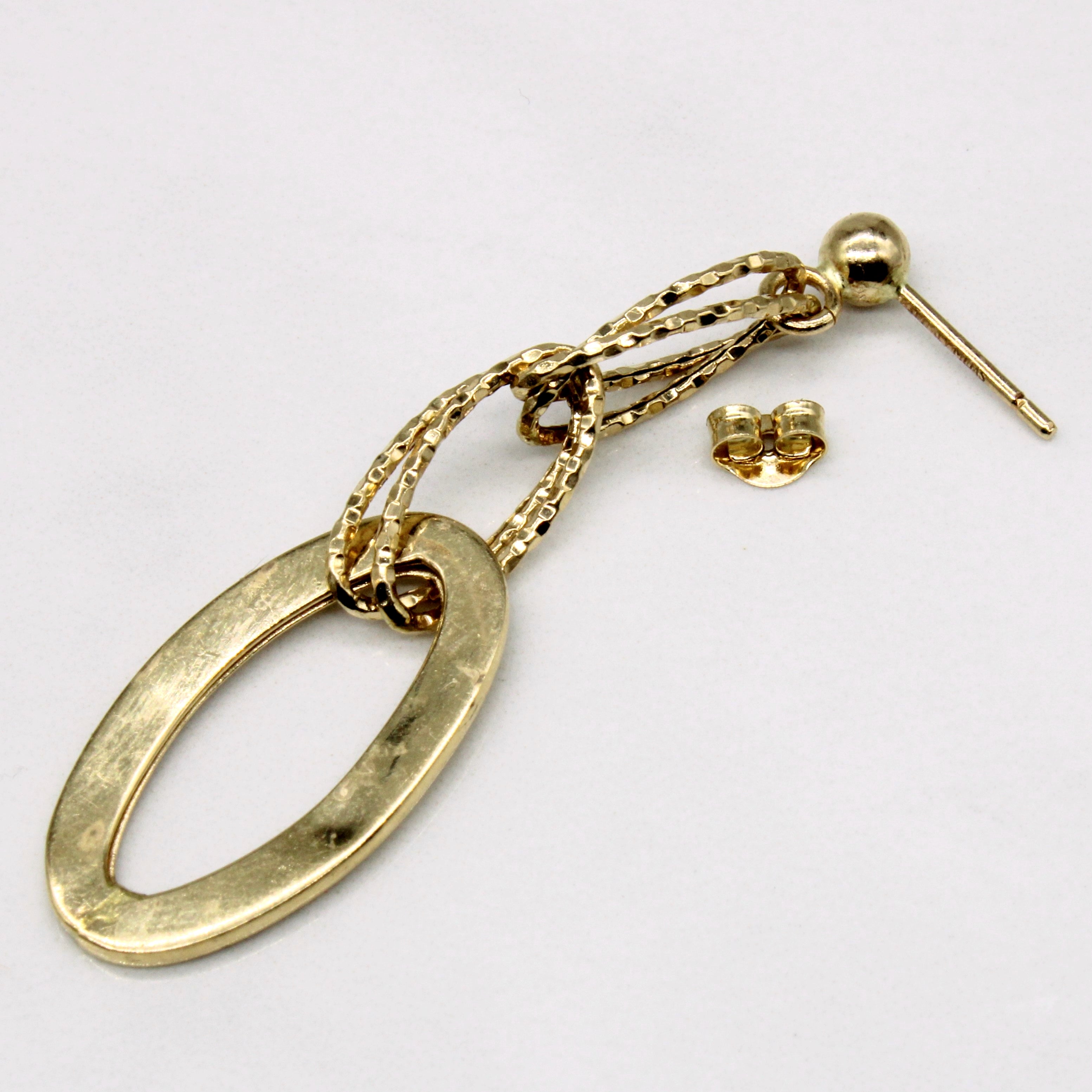 14k Yellow Gold Drop Earrings