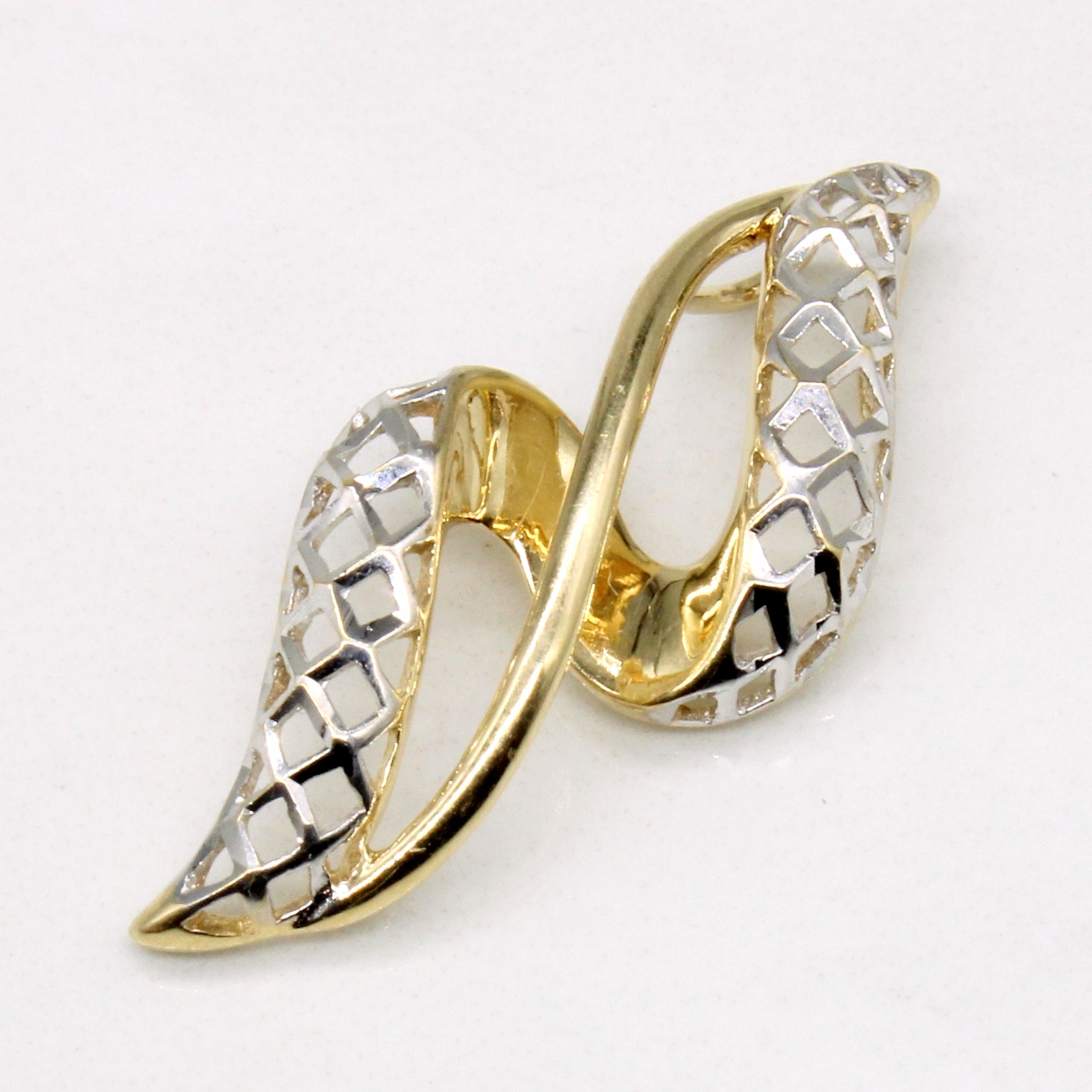 14k Two Tone Gold Charm