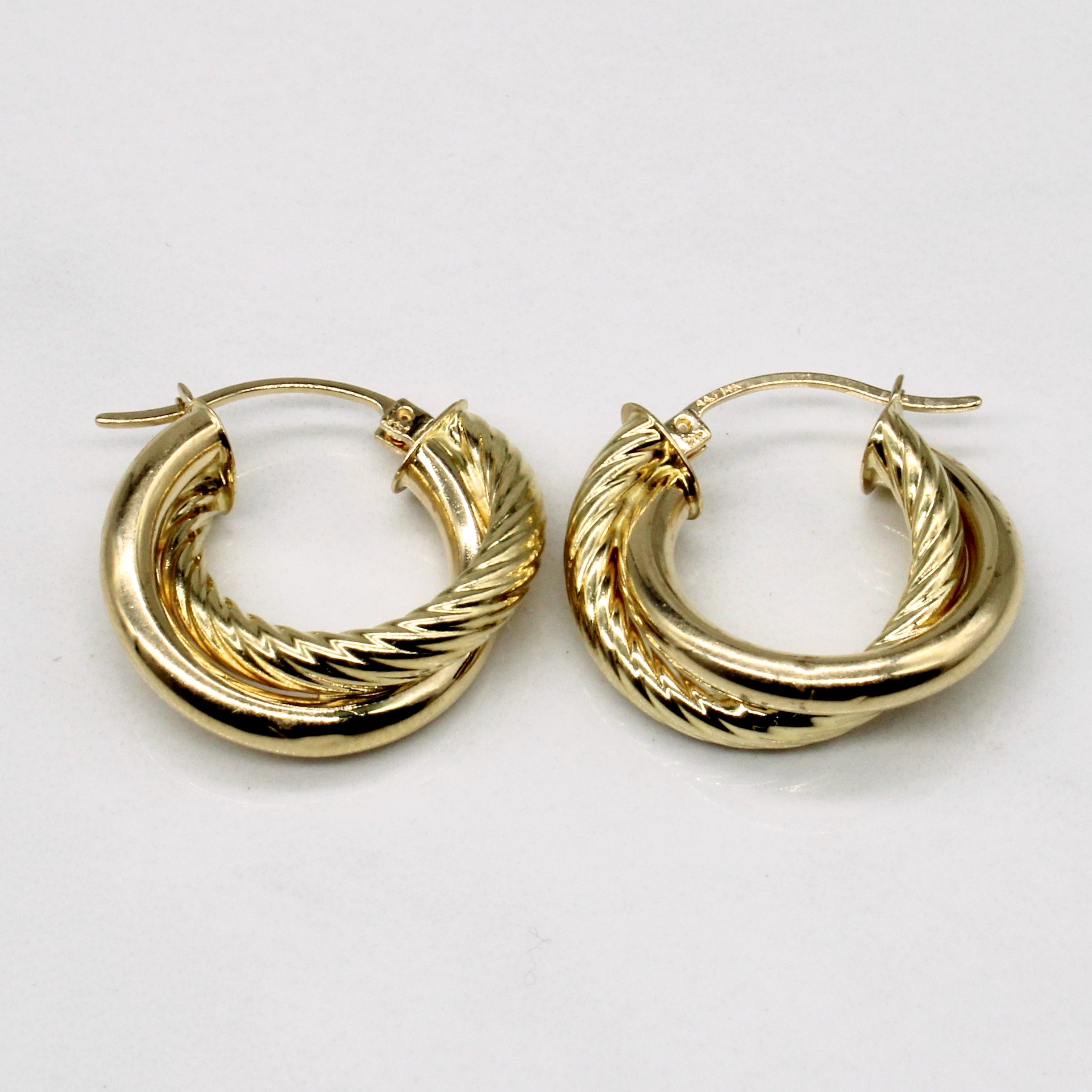 14k Yellow Gold Hoop Earrings