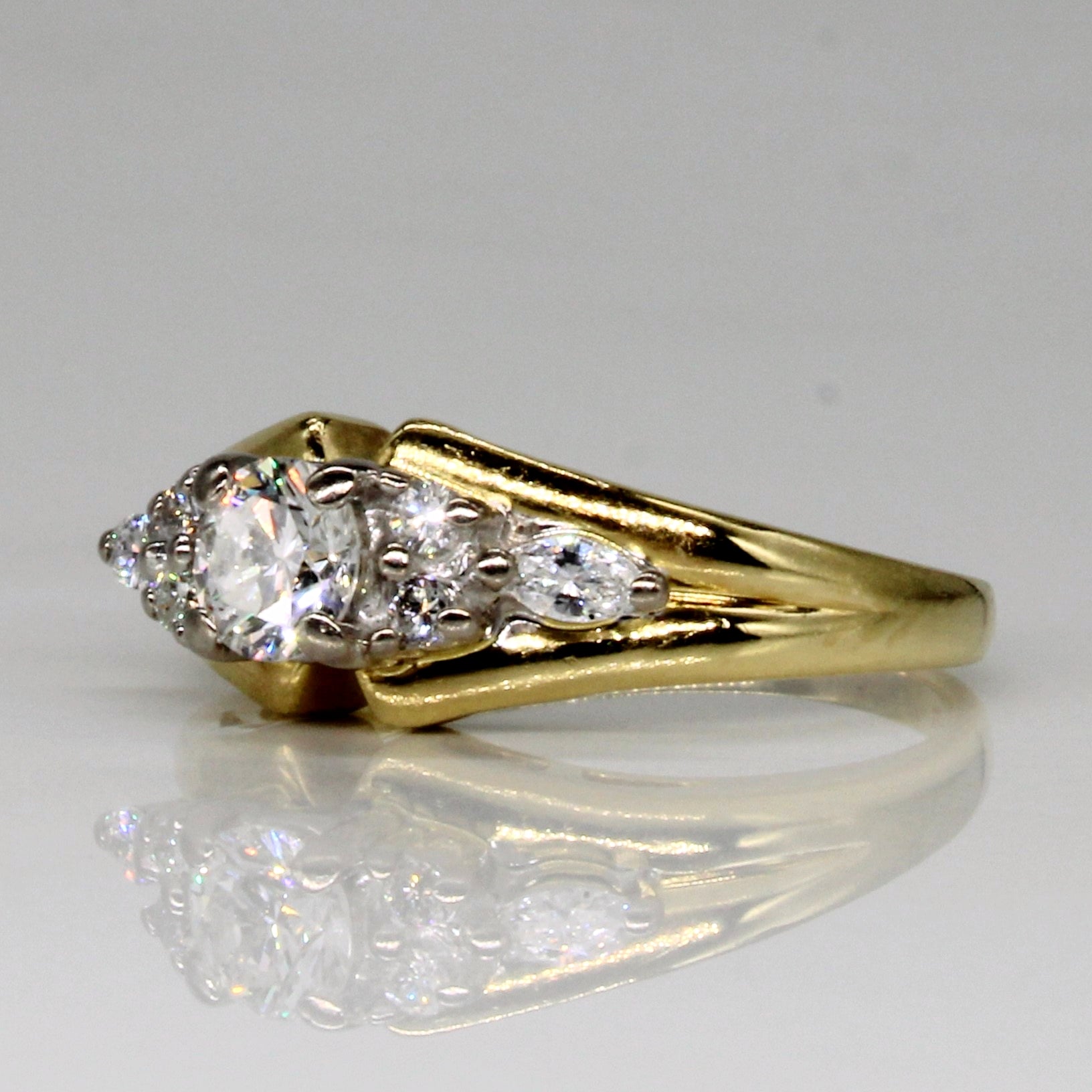 Bague de fiançailles en diamant | 0,60 ct | Taille 6,75 | 