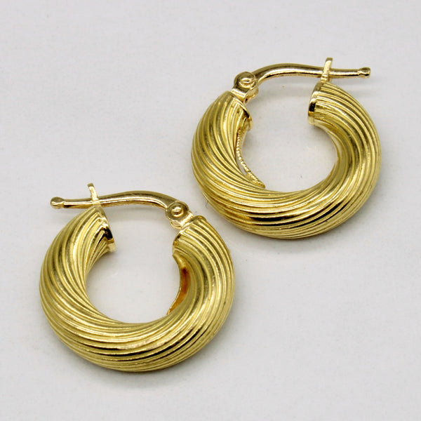 20k Yellow Gold Hoop Earrings