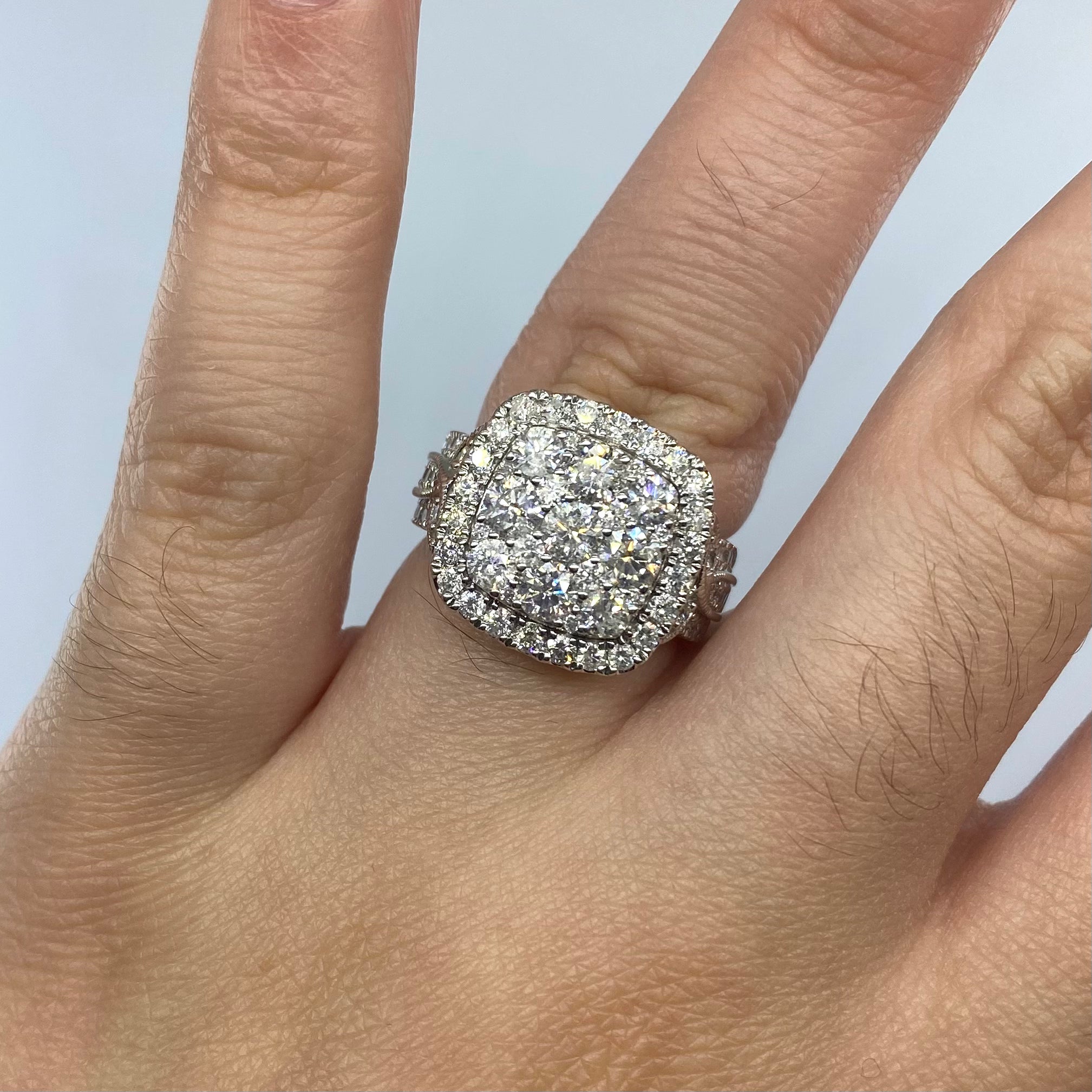 Bague sertie de diamants | 2,00 ct | Taille 4,5 | 