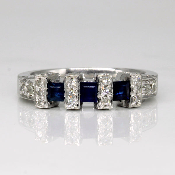 Diamond & Sapphire Ring | 0.55ctw, 0.50ctw | SZ 8.75 |
