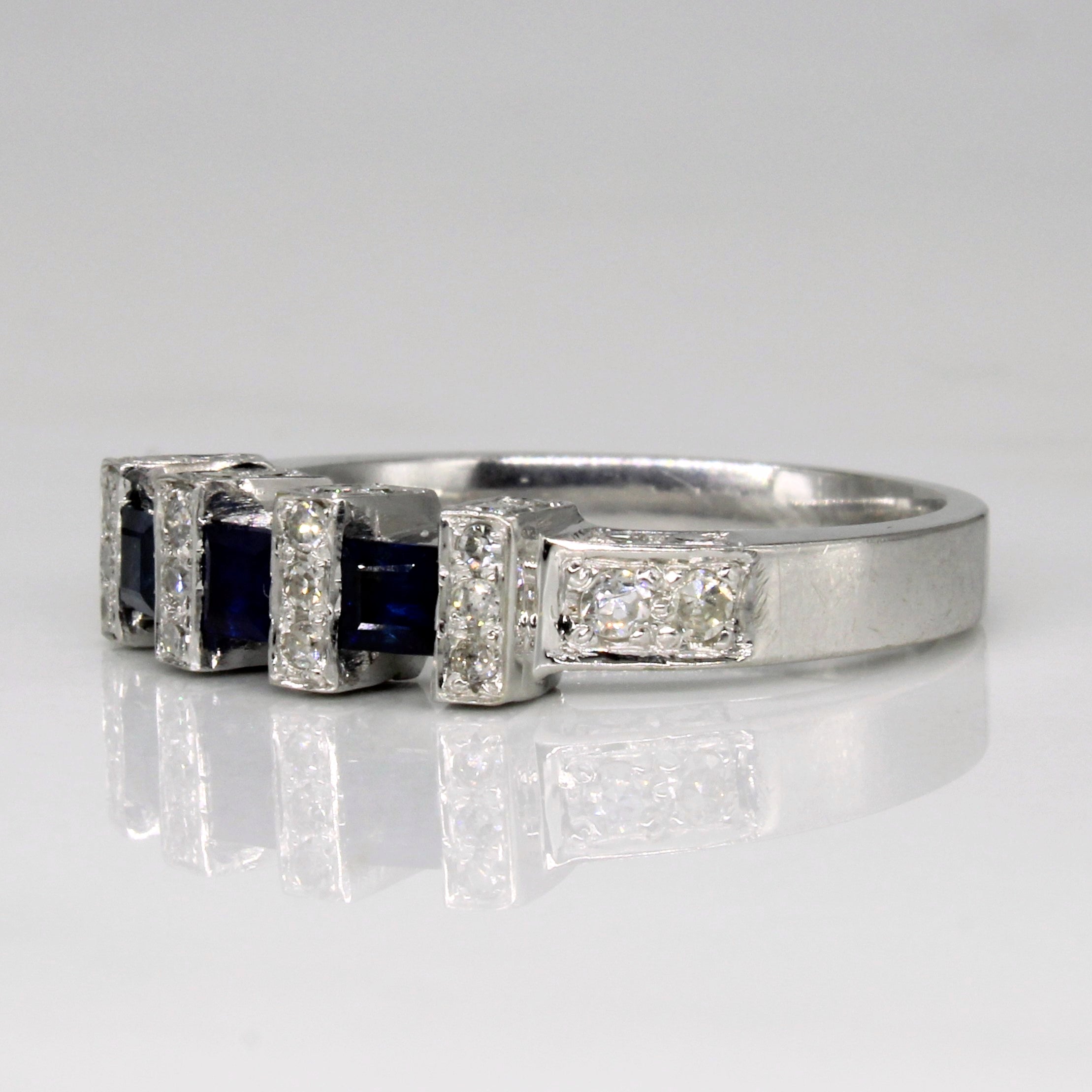 Diamond & Sapphire Ring | 0.55ctw, 0.50ctw | SZ 8.75 |