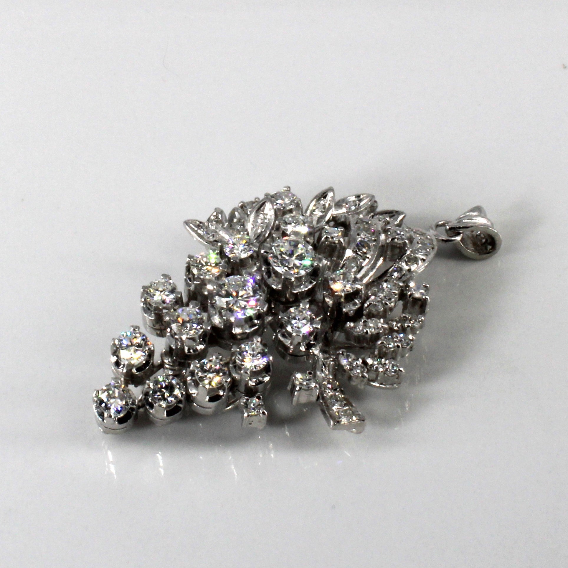 Prong Set Diamond Pendant/Brooch | 2.38ctw |