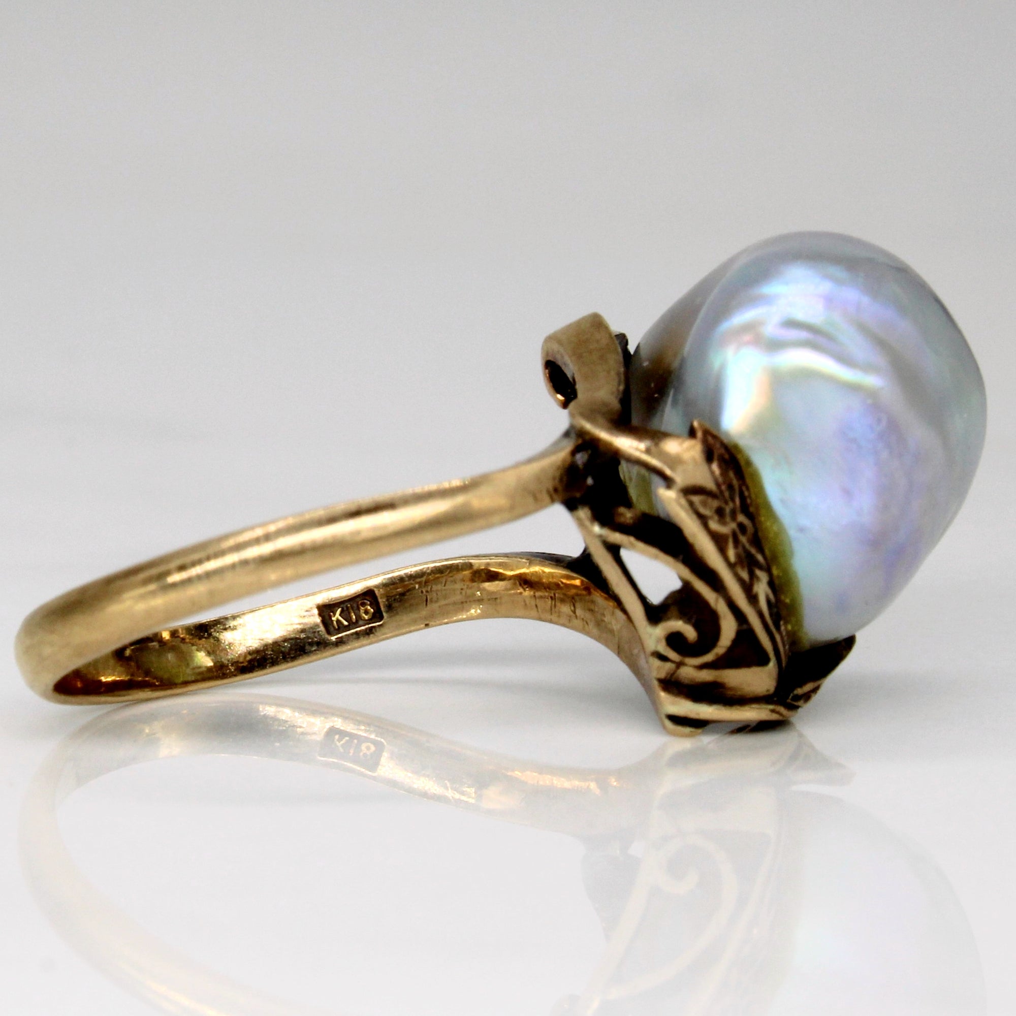 Baroque Pearl Cocktail Ring | SZ 6.5 |