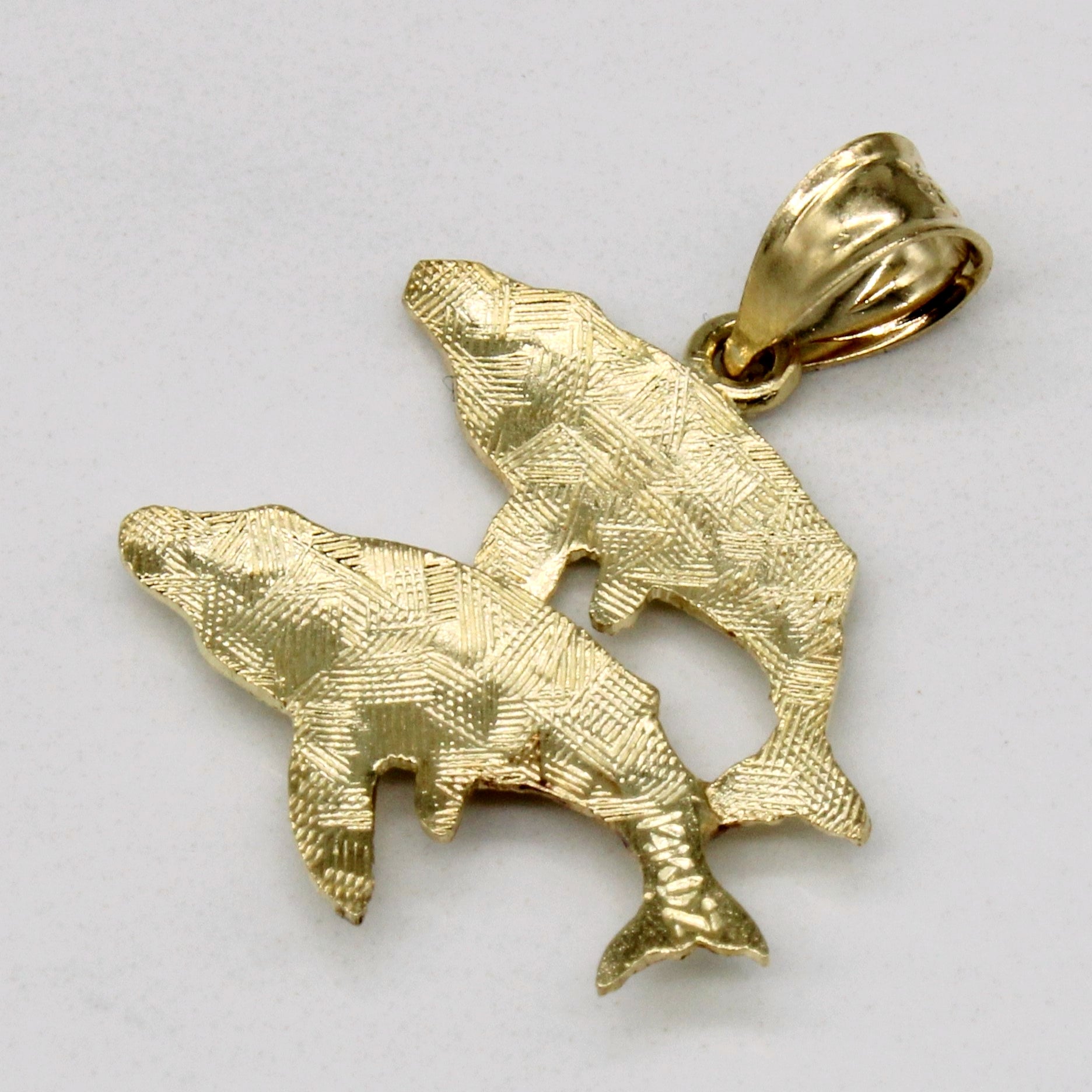 14k Yellow Gold Whale Charm