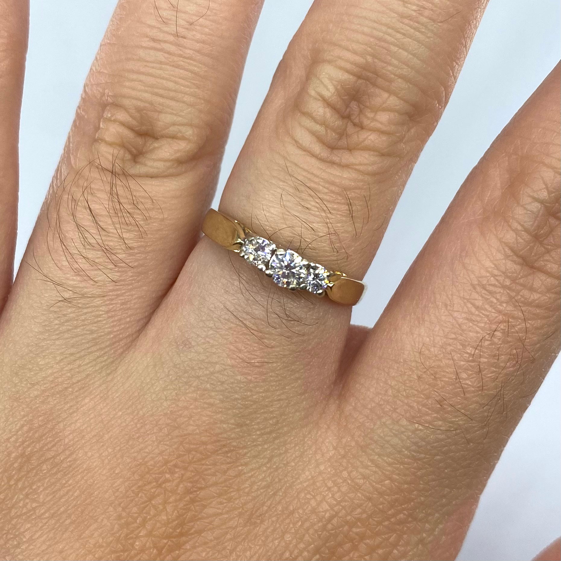 Three Stone Diamond Ring | 014ct | SZ 6.5 |
