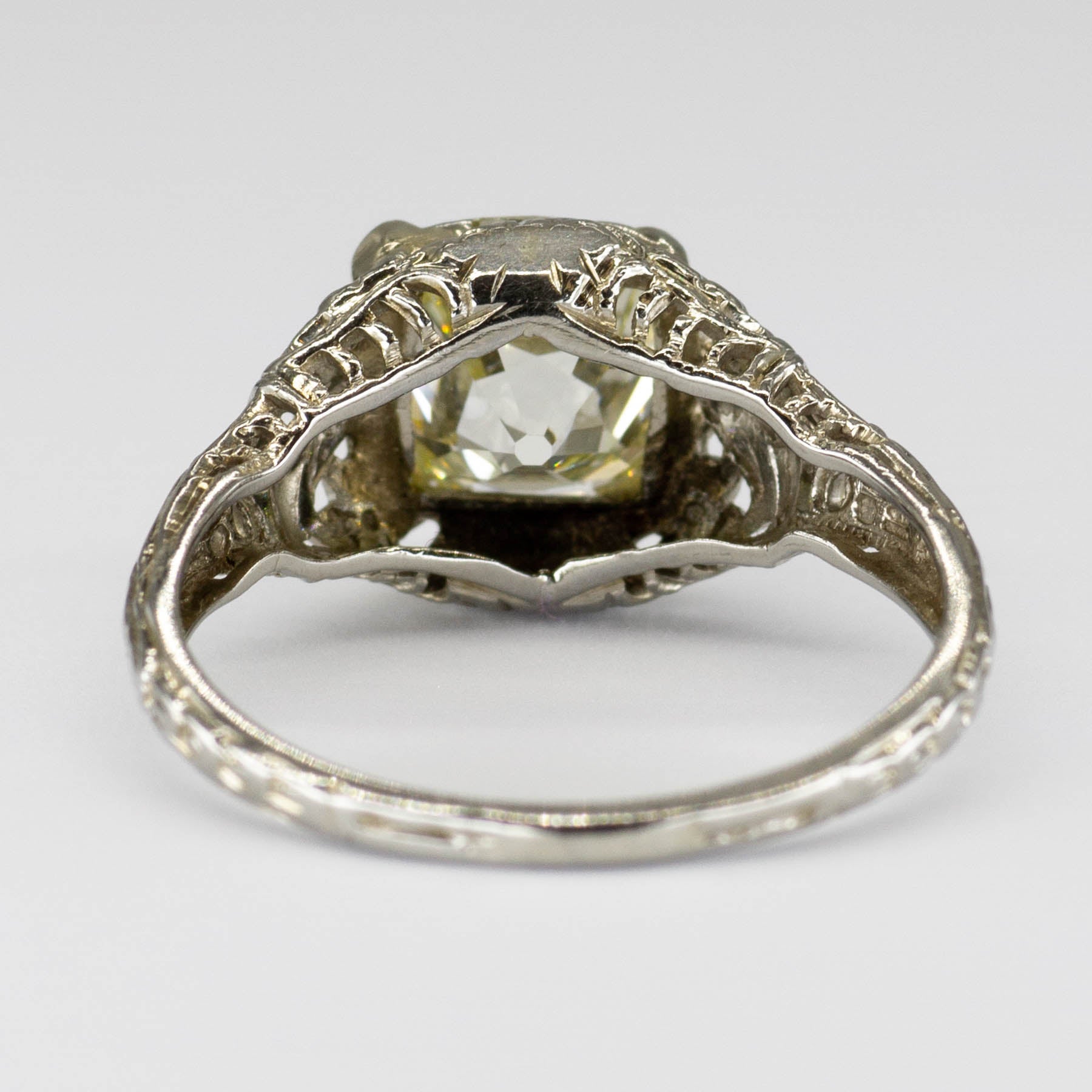 Bague de fiançailles en diamant taille ancienne (début du XXe siècle) | 2,30 ct | Taille 7,25 | 