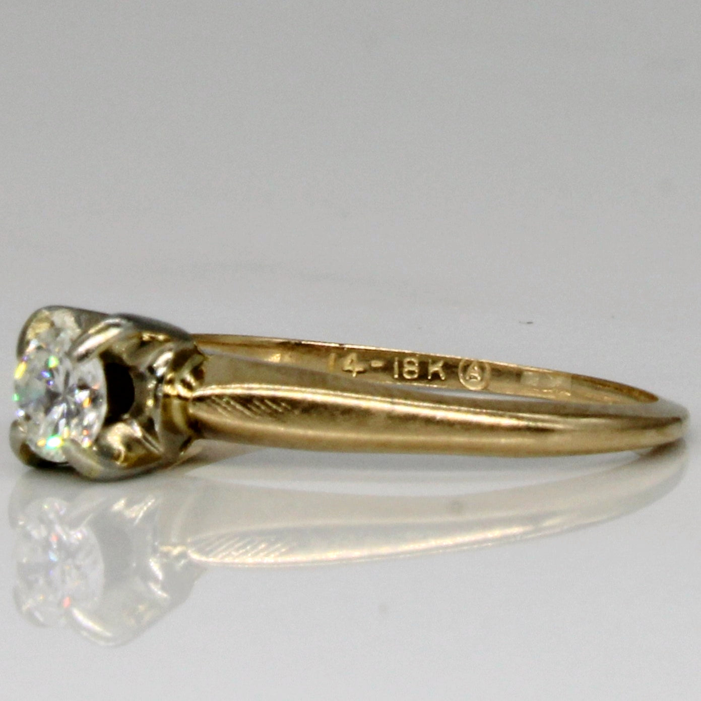 Cathedral Set Diamond Ring | 0.22ct | SZ 5.5 |