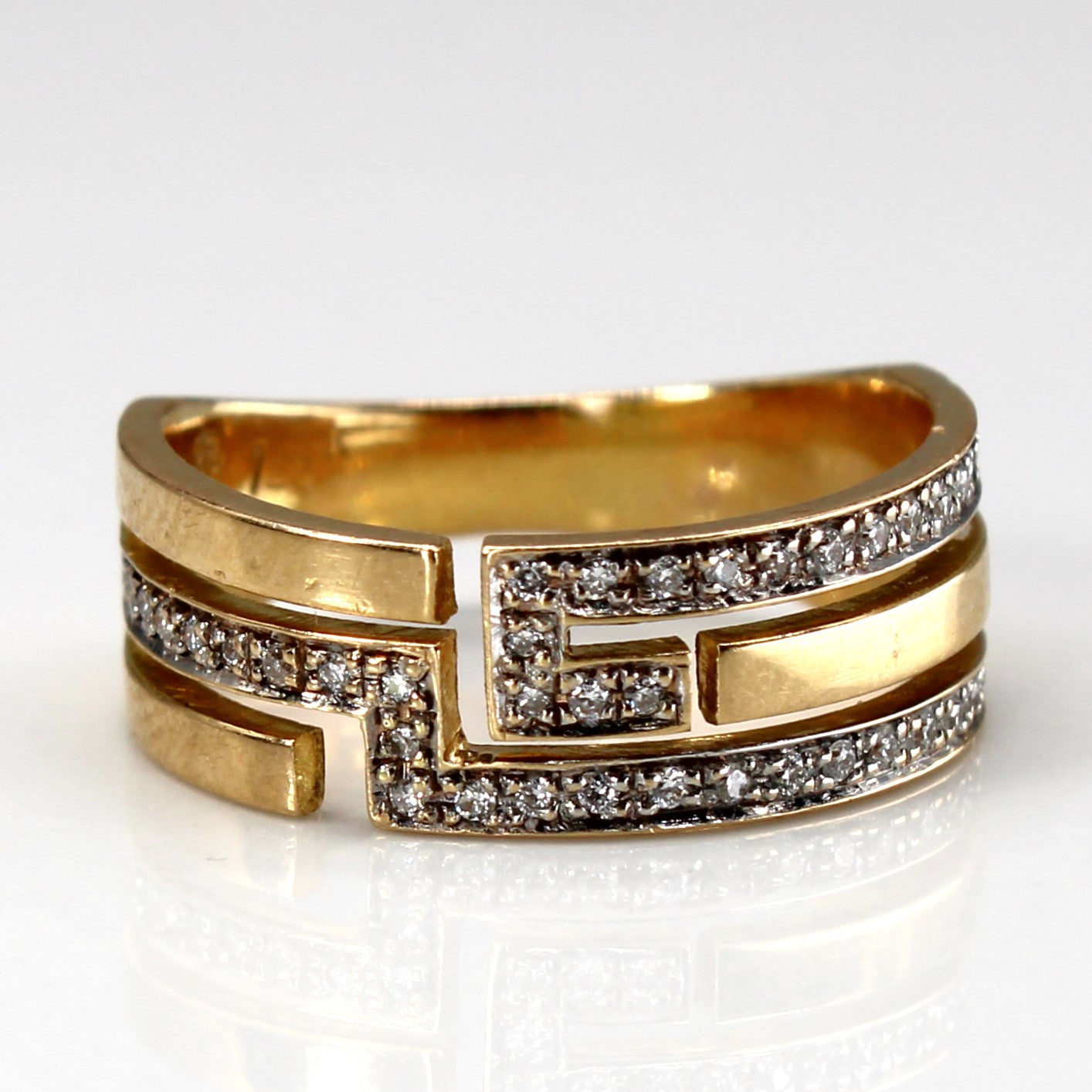 Textured Diamond Ring | 0.15ctw | SZ 4 |