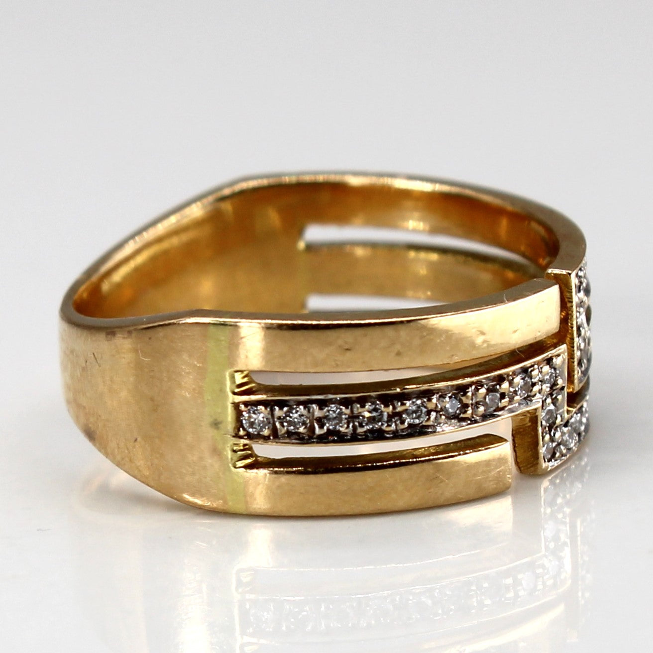 Textured Diamond Ring | 0.15ctw | SZ 4 |