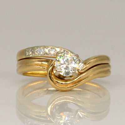 Diamond Wedding Ring Set | 0.37ctw | SZ 4.5 |