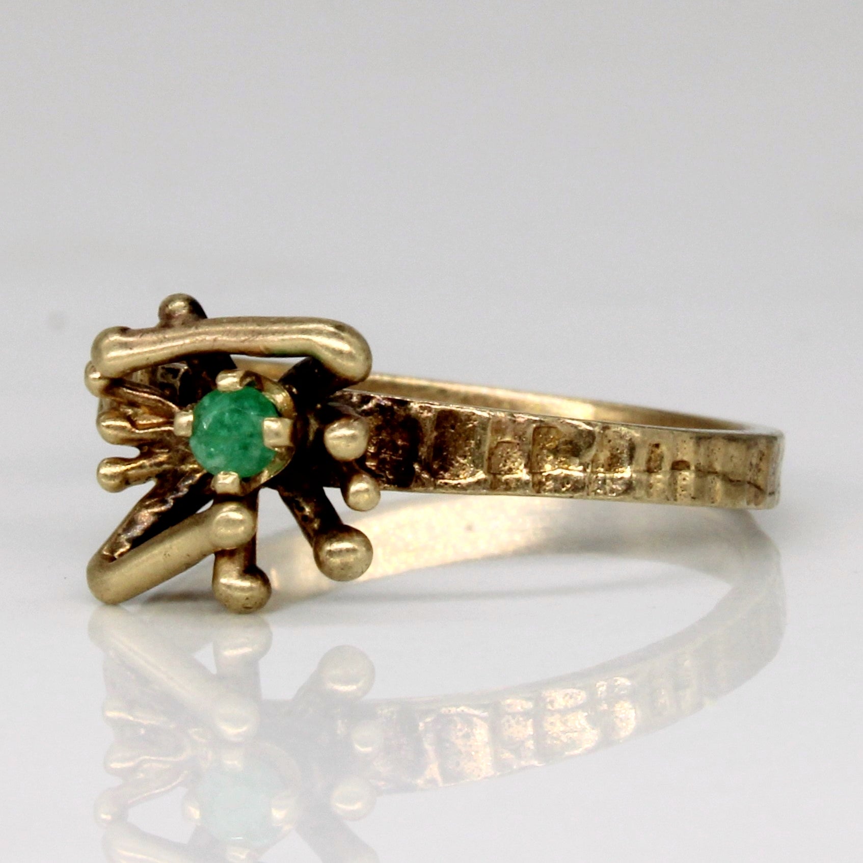 Bague abstraite émeraude | 0,04 ct | Taille 6 | 