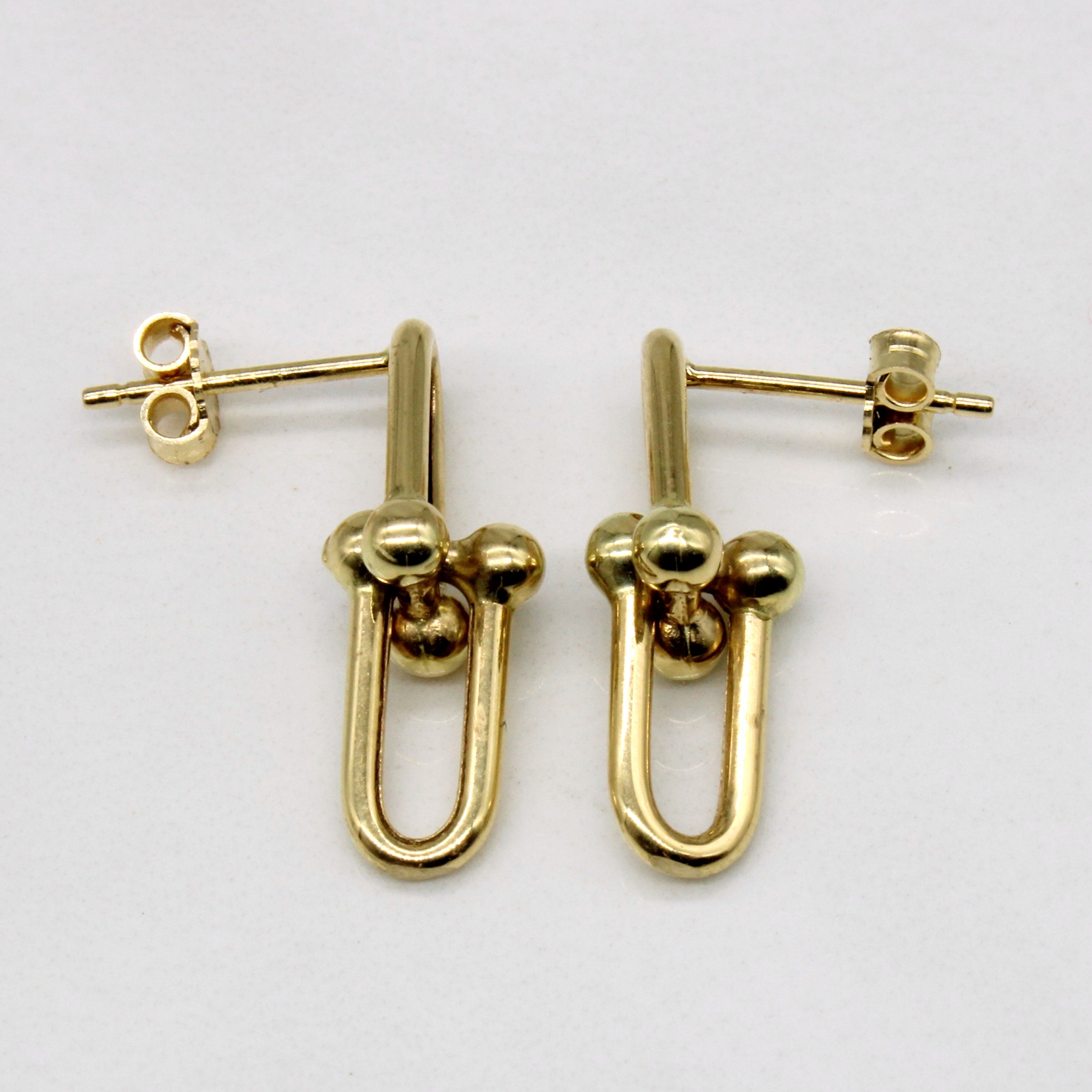 18k Yellow Gold Chain Link Earrings