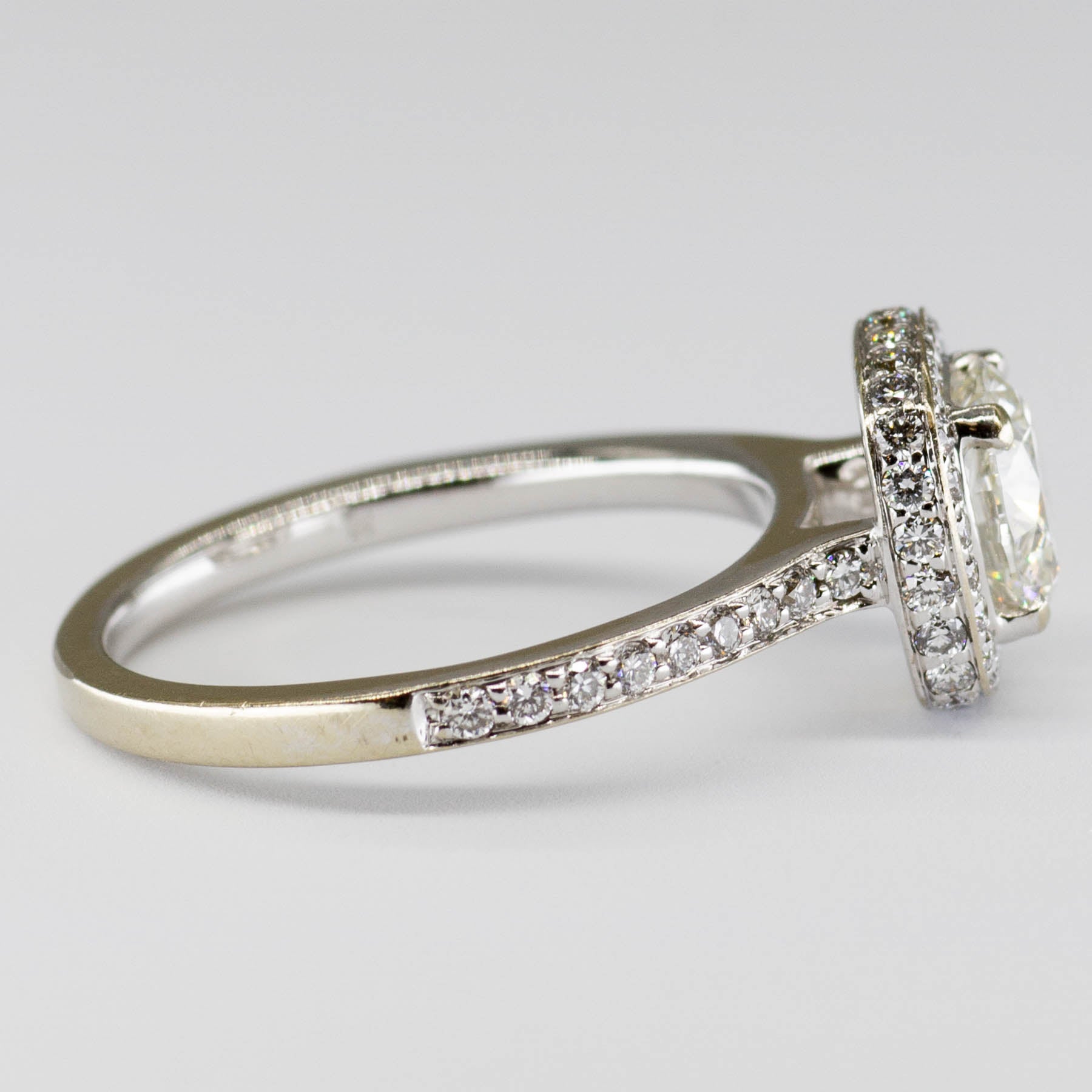 GIA Certified Halo Diamond Engagement Ring | 1.42ctw | VVS2 I Ex | SZ 5.5 |