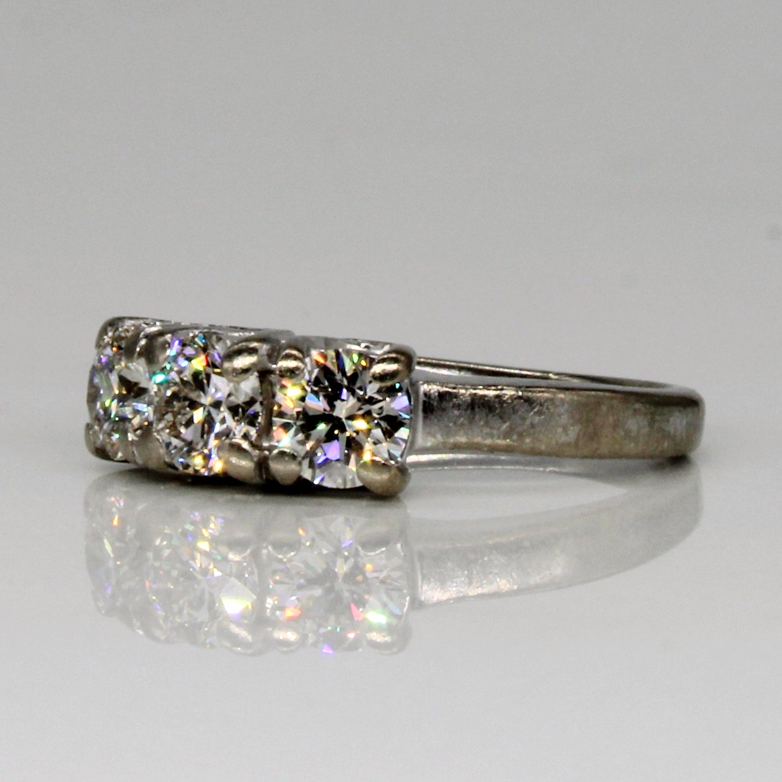Three Stone Diamond Engagement Ring | 0.99ctw | SZ 4.75 |