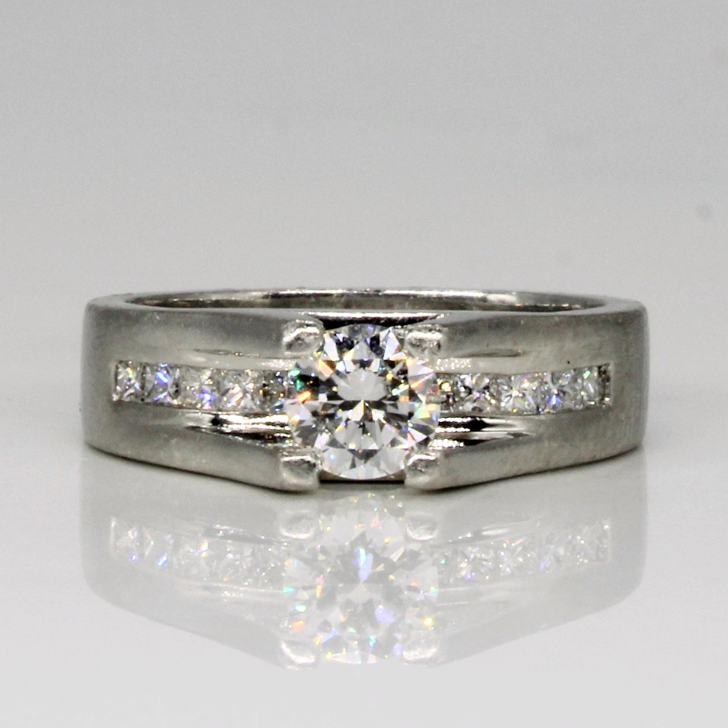 Tension Set Diamond Engagement Ring | 0.81ctw | SZ 5.75 |