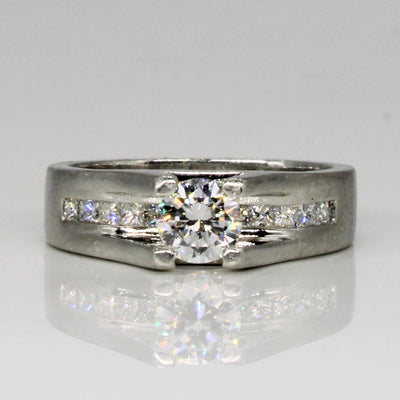 Tension Set Diamond Engagement Ring | 0.81ctw | SZ 5.75 |