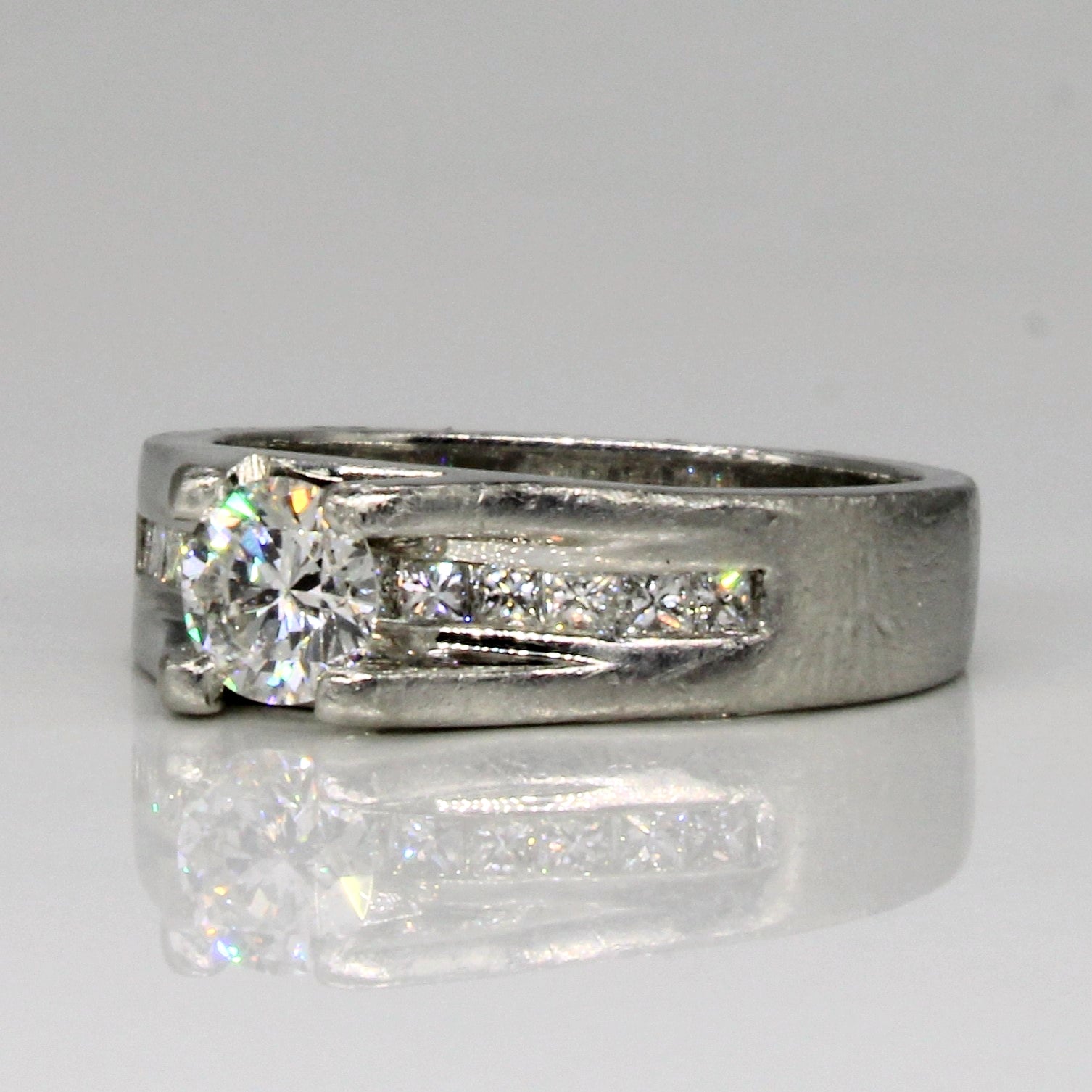 Tension Set Diamond Engagement Ring | 0.81ctw | SZ 5.75 |
