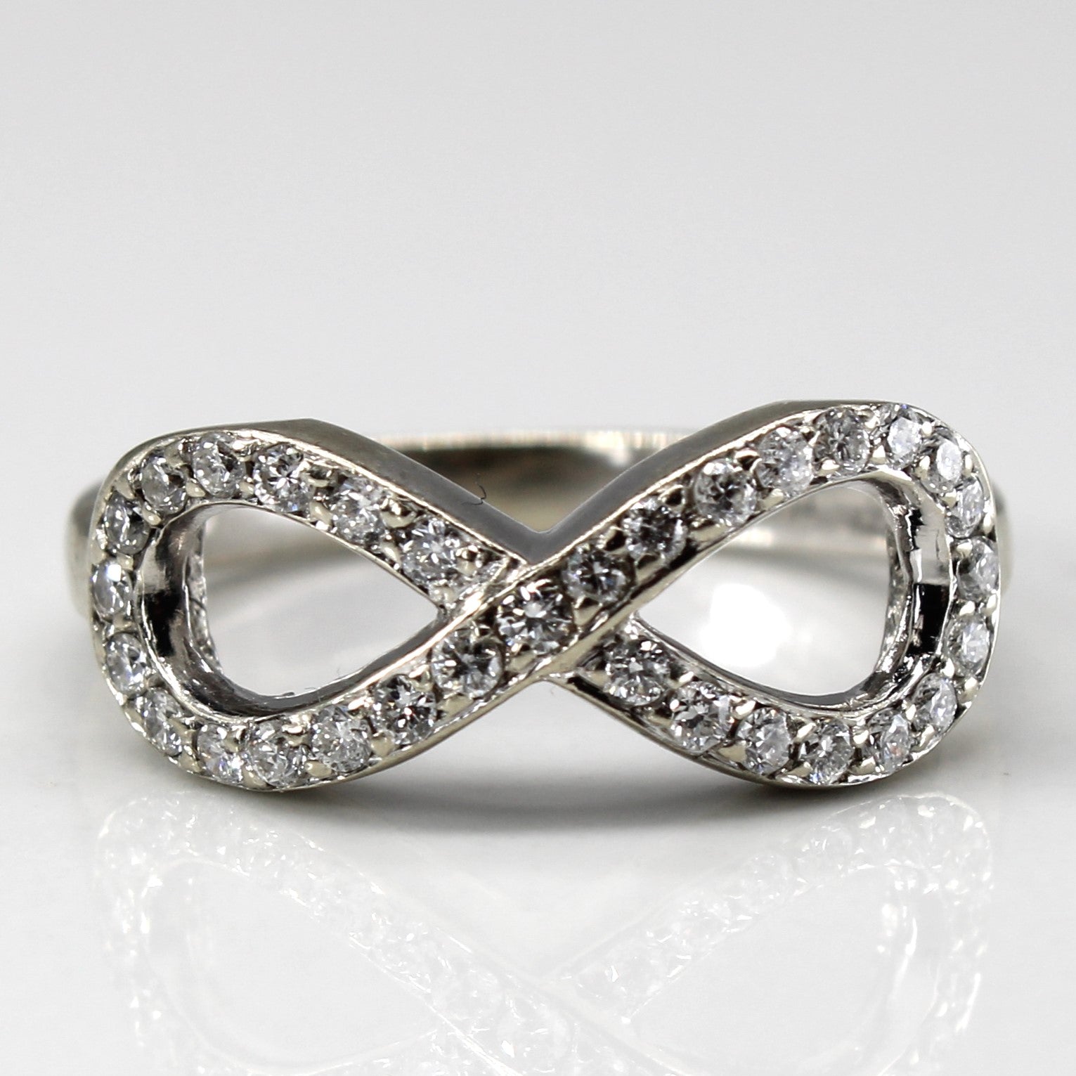 Infinity Diamond Gold Ring | 0.31ctw | SZ 5.75 |