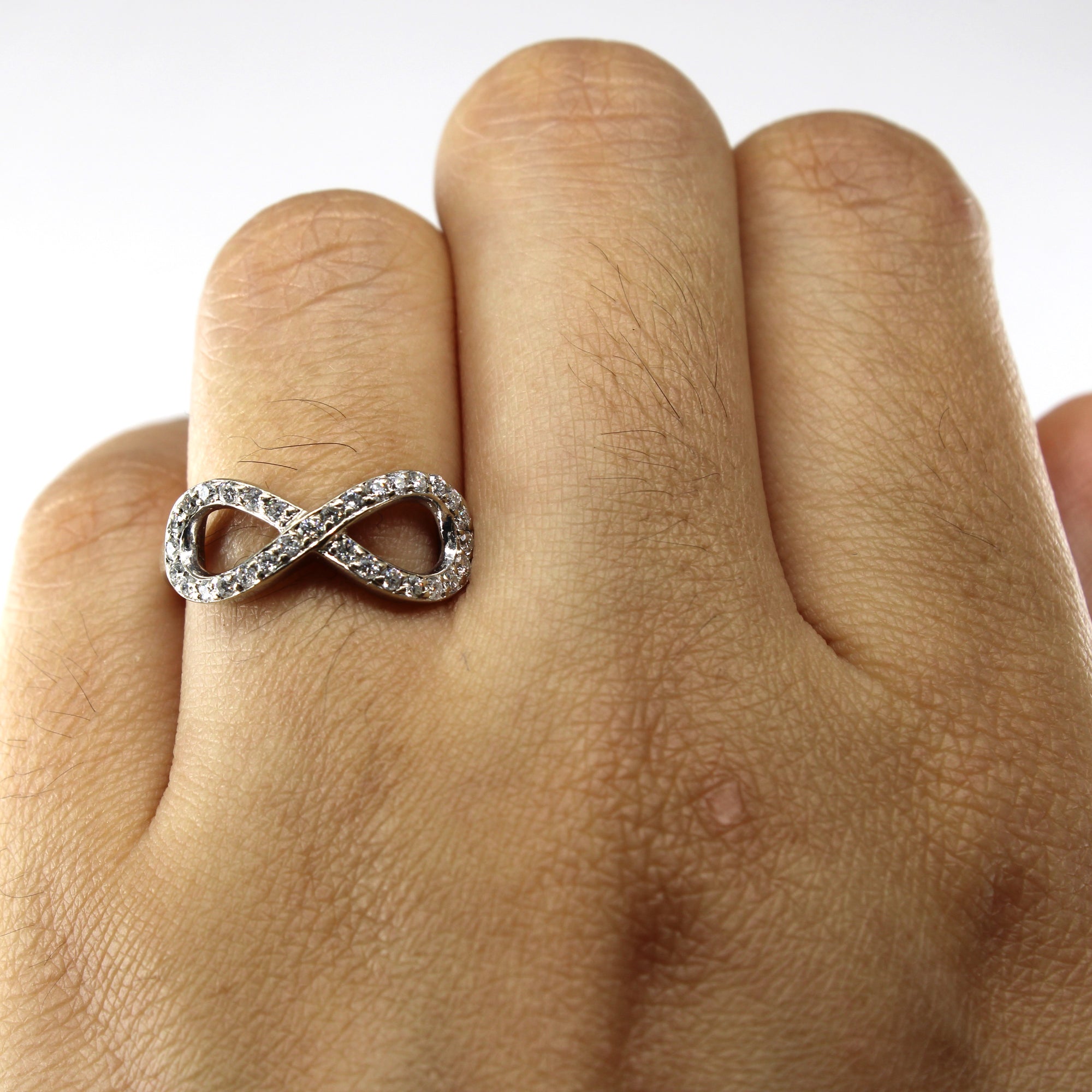 Infinity Diamond Gold Ring | 0.31ctw | SZ 5.75 |