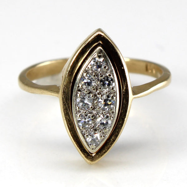 Cluster Diamond Gold Ring | 0.16ctw | SZ 6.25 |