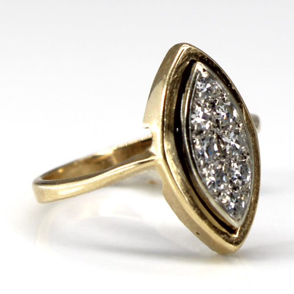 Cluster Diamond Gold Ring | 0.16ctw | SZ 6.25 |