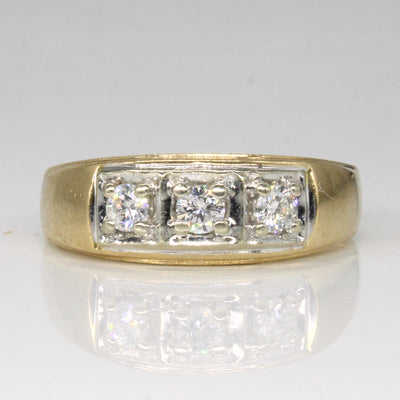 Three Stone Diamond Ring | 0.45ctw | SZ 13.25 |