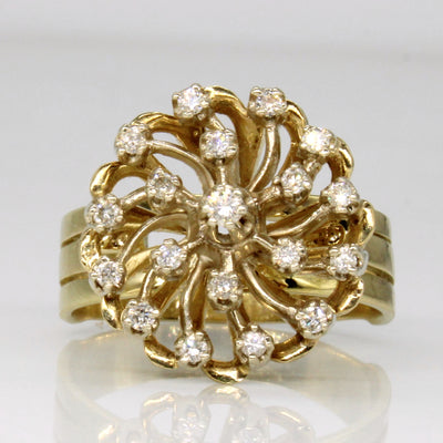 Diamond Cocktail Ring | 0.31ctw | SZ 10.5 |